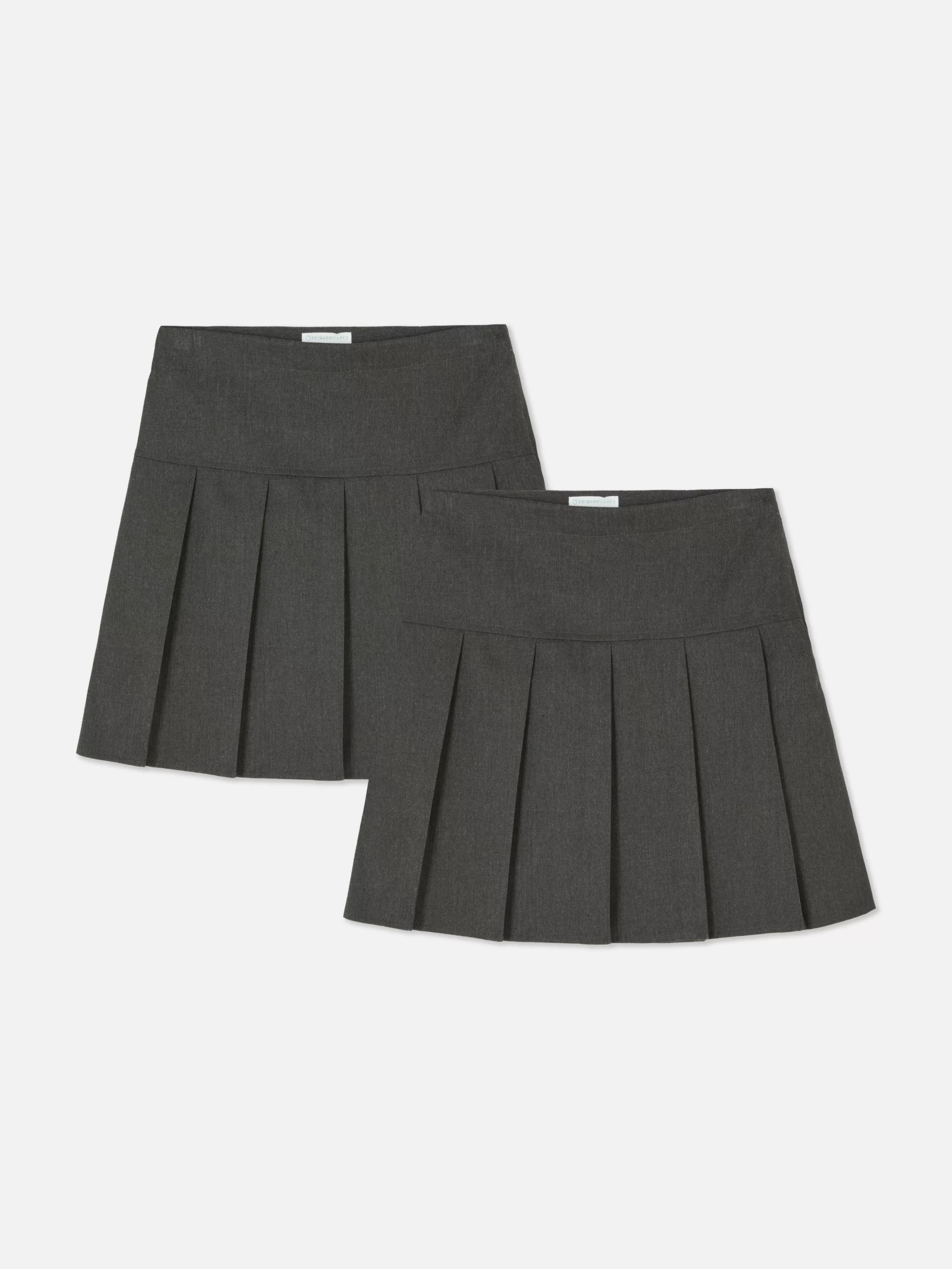 Niños Primark Faldas | Pack De 2 Faldas Plisadas Escolares Para Niña Mayor
