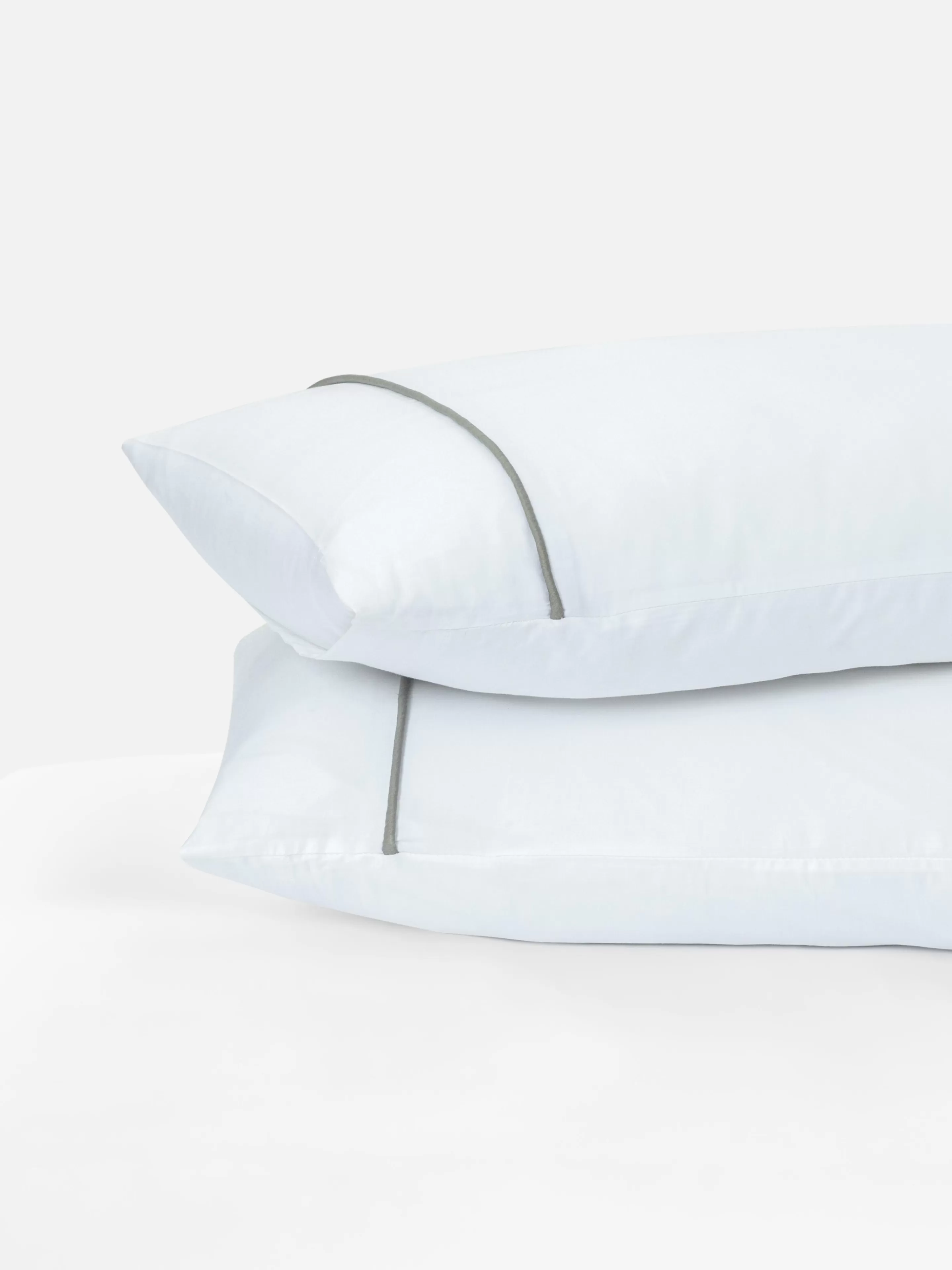 Primark Sábanas Y Fundas De Almohada | Pack De 2 Fundas De Almohada Con Ribete En Contraste