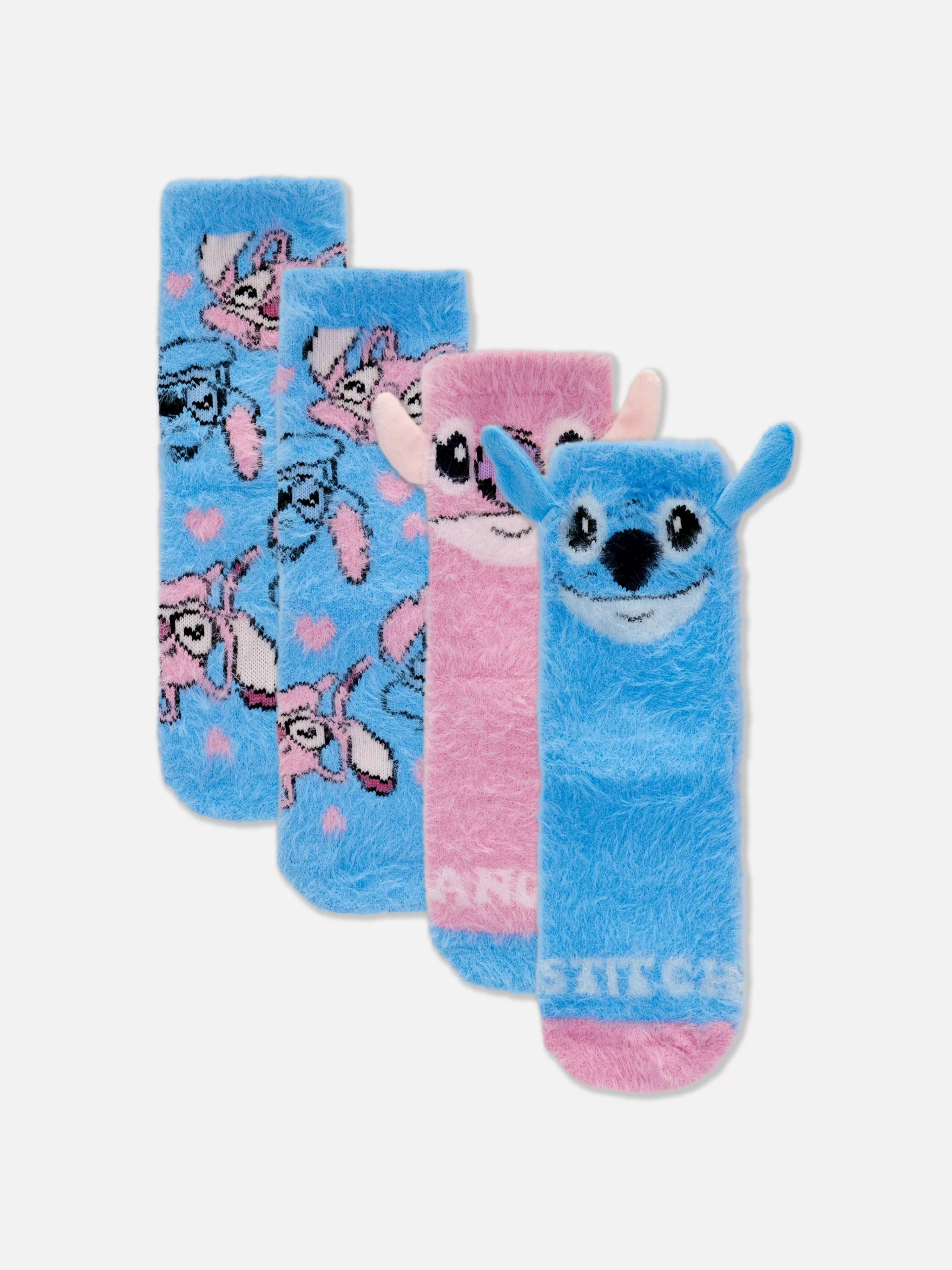 Niños Primark Calcetines Y Medias | Pack De 2 Pares De Calcetines De Stitch Y Ángel