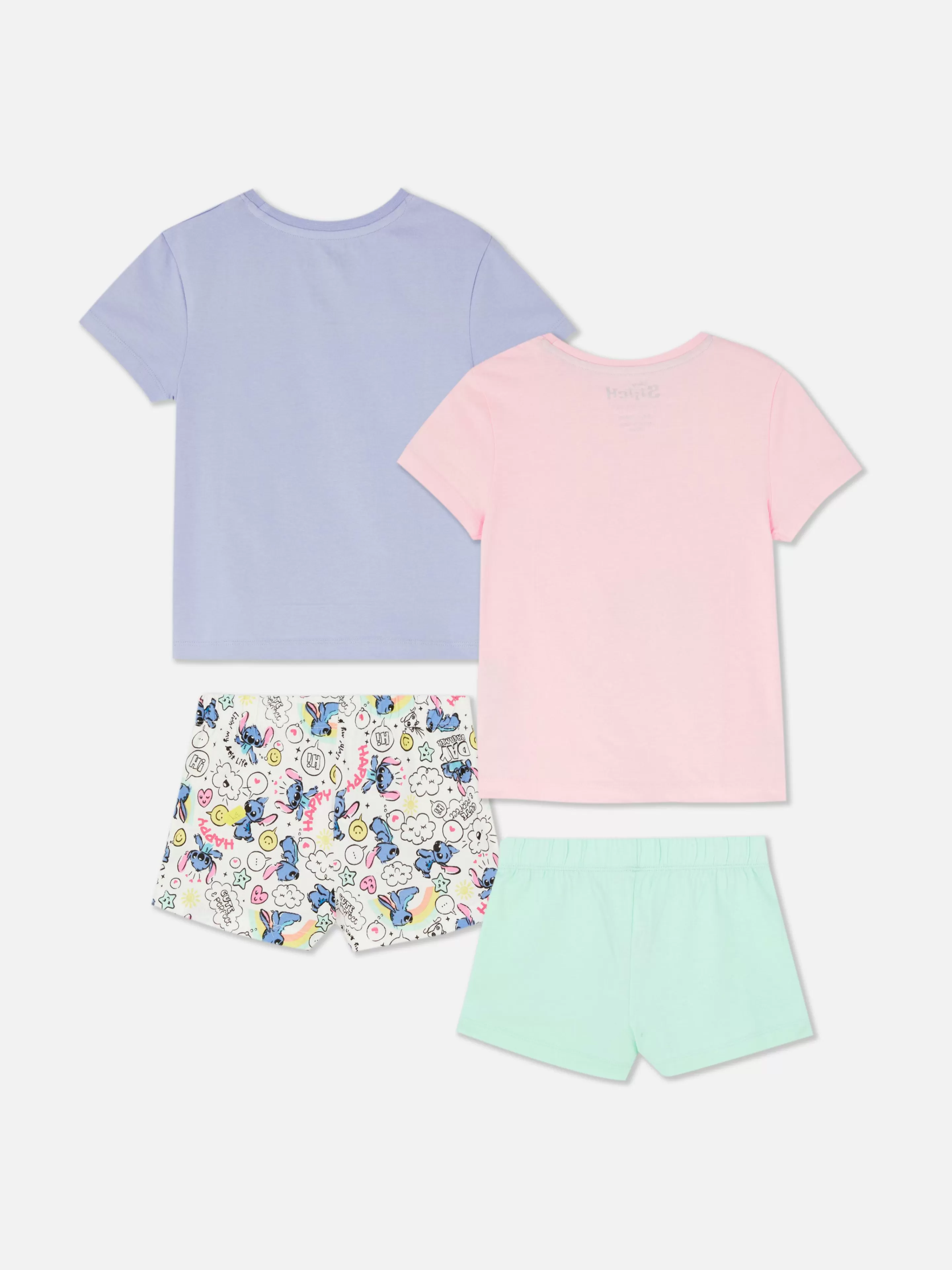 Niños Primark Pijamas Y Ropa Para Dormir | Pack De 2 Pijamas Cortos De Lilo Y Stitch De Disney