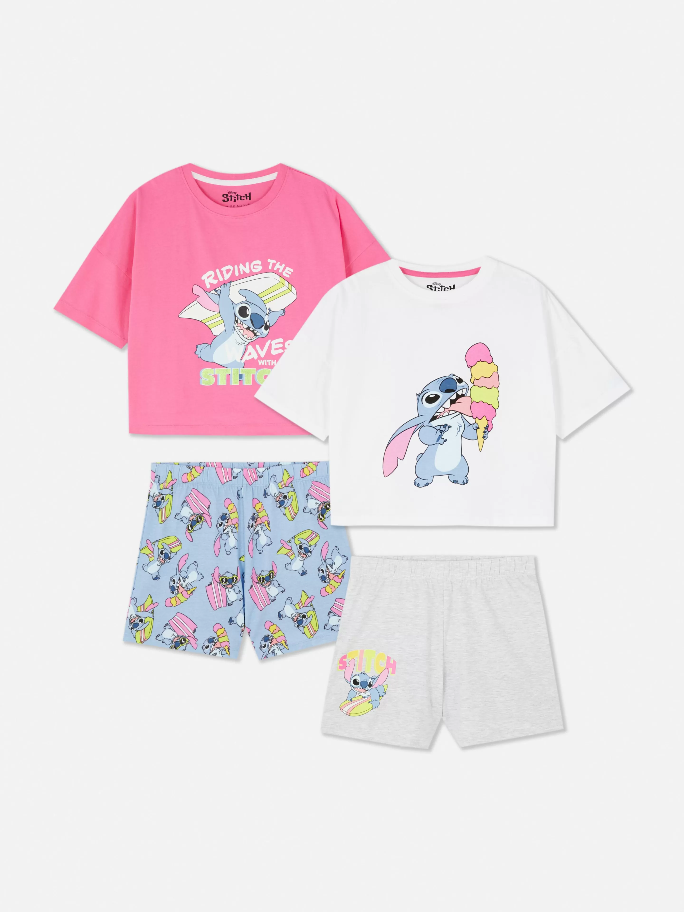 Niños Primark Pijamas Y Ropa Para Dormir | Pack De 2 Pijamas De Manga Corta De Disney