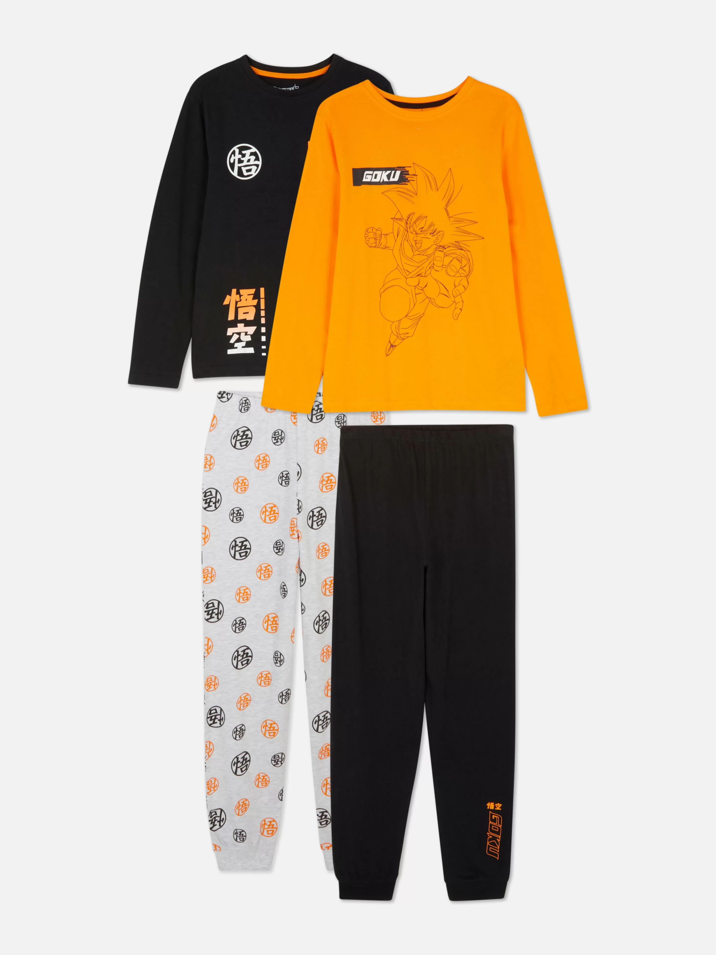 Niños Primark Pijamas Y Ropa Para Dormir | Pack De 2 Pijamas De Manga Larga De Dragon Ball Z