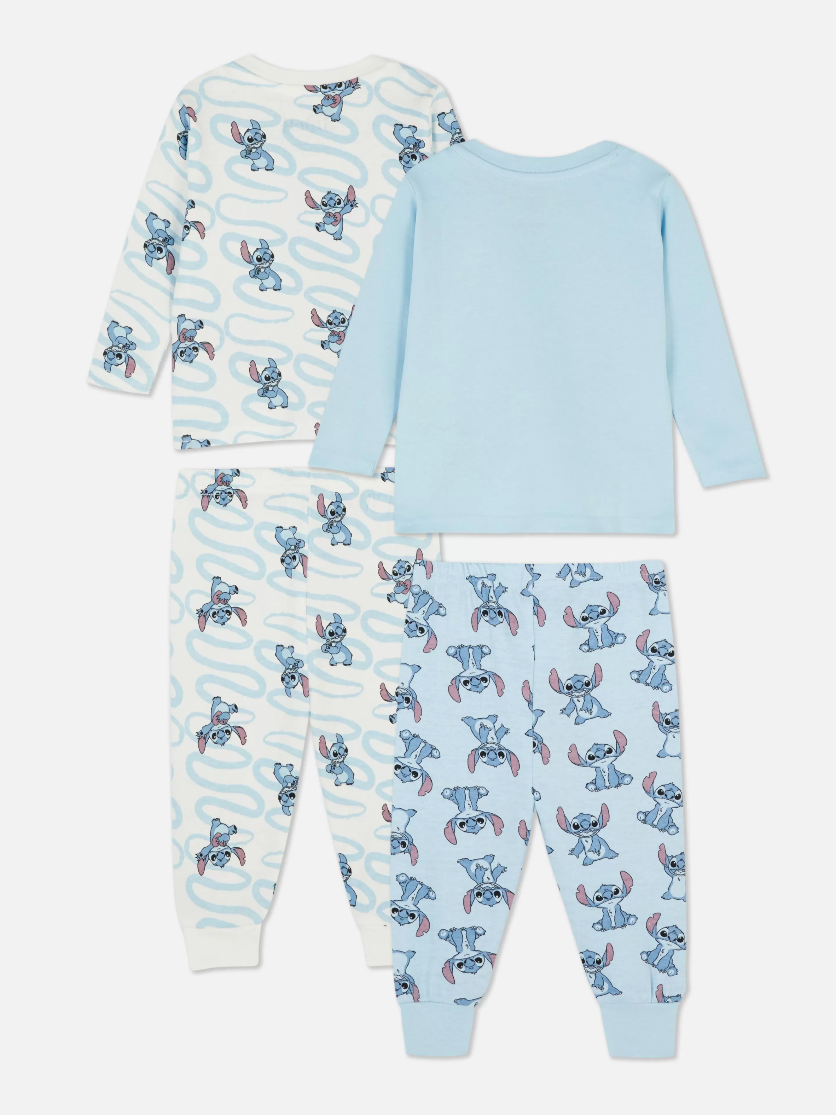 Primark Pijamas Y Ropa Para Dormir | Pijamas Y Ropa Para Dormir | Pack De 2 Pijamas De Manga Larga De Stitch De Disney