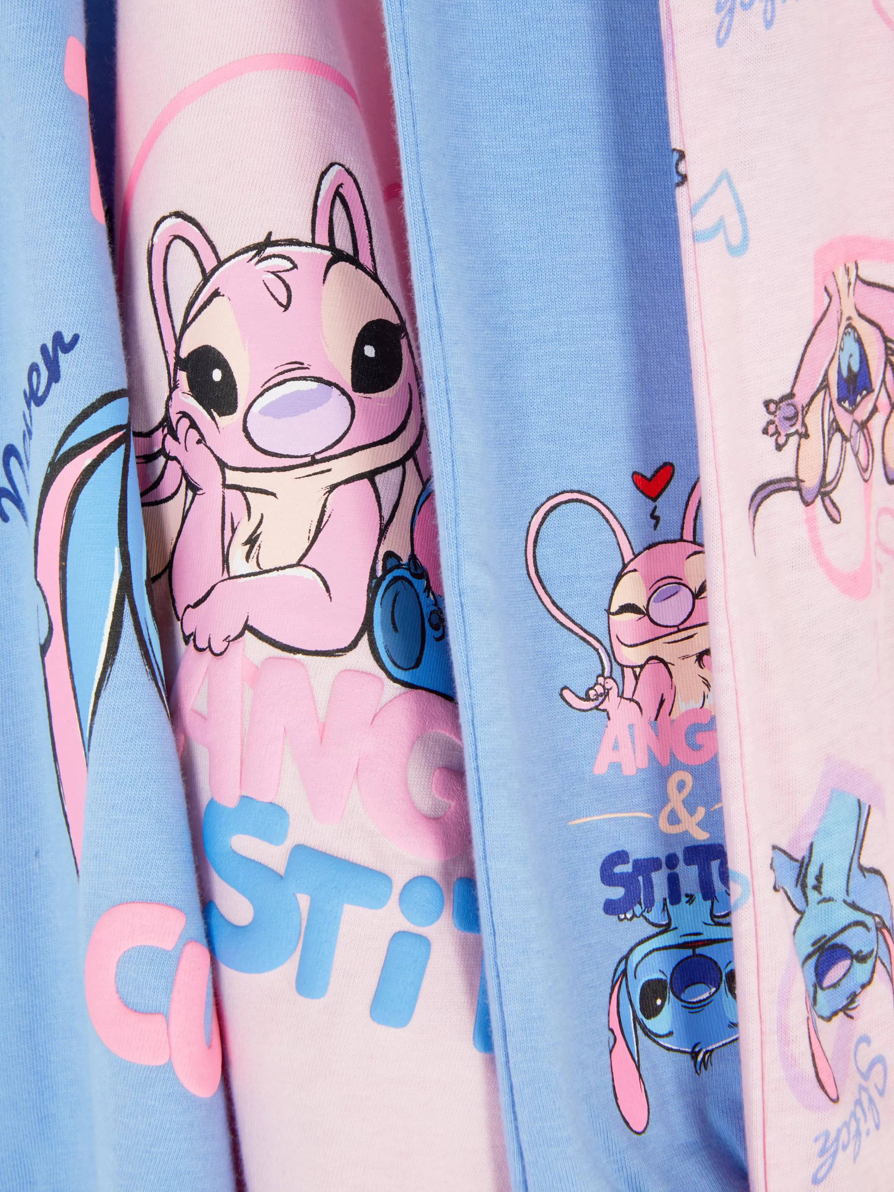 Niños Primark Pijamas Y Ropa Para Dormir | Pack De 2 Pijamas Largos De Stitch Y Ángel De Disney