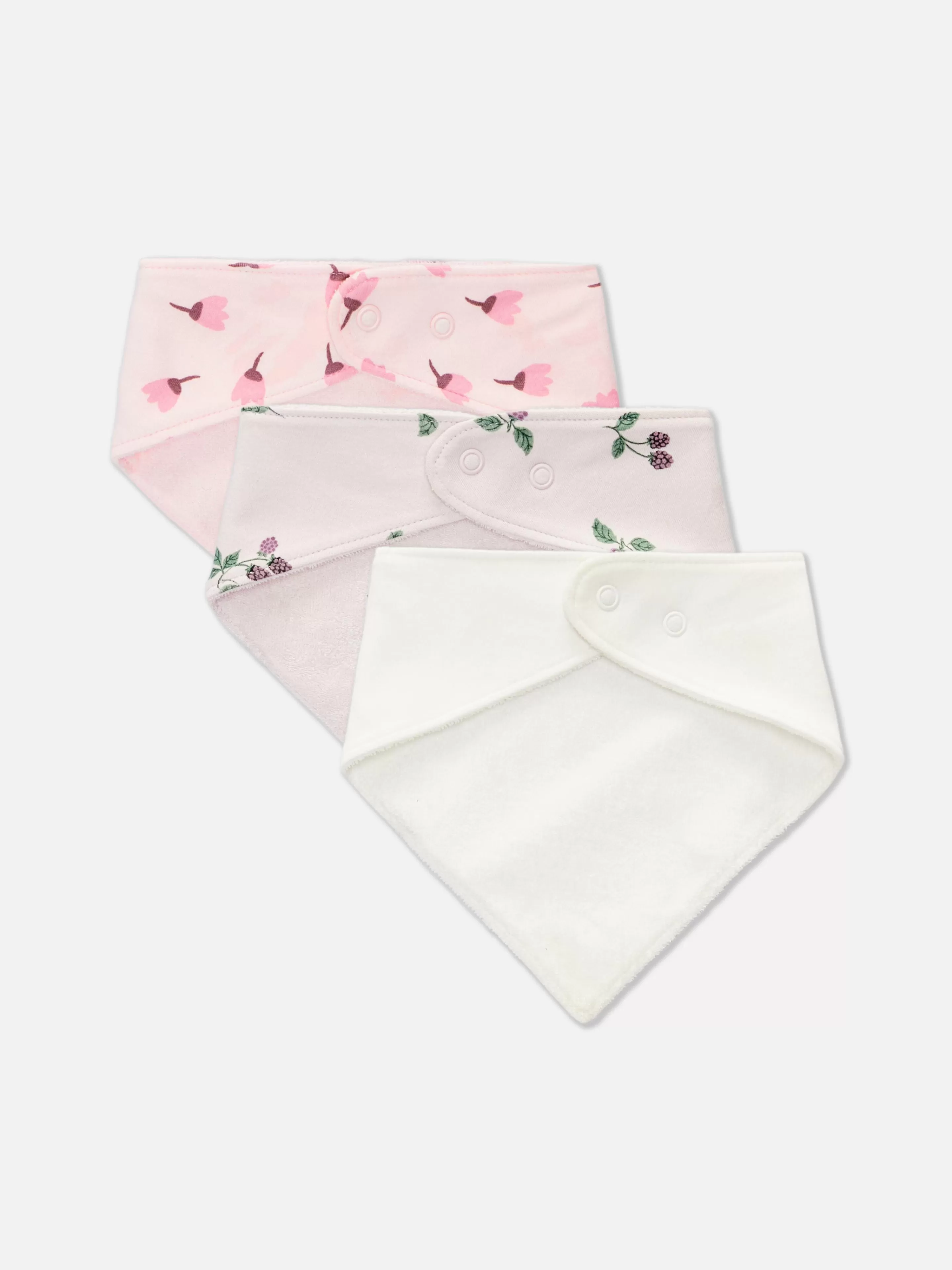 Primark Habitación Bebé | Lactancia | Pack De 3 Baberos Tipo Bandana Con Bayas