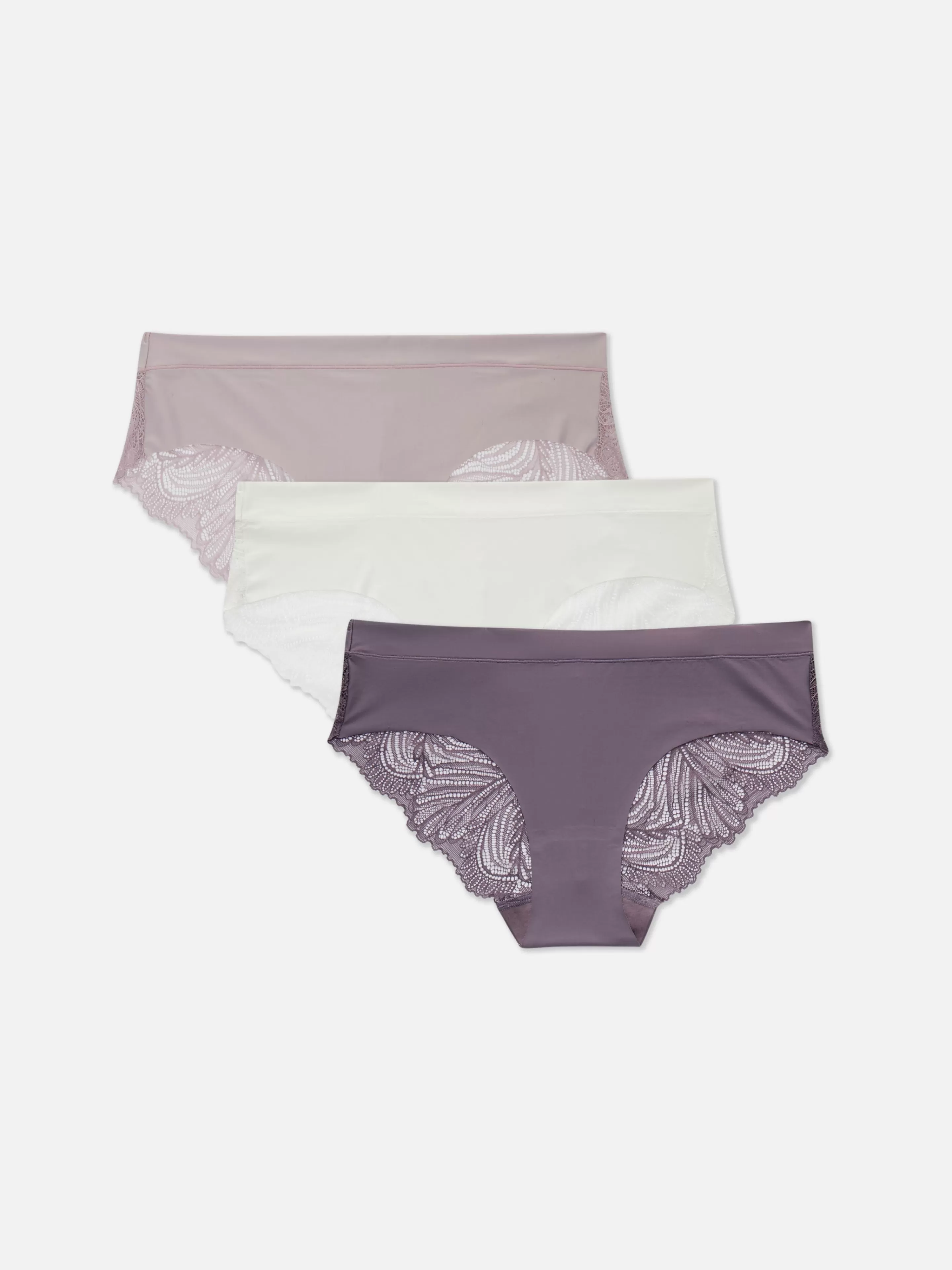Mujer Primark Bragas | Pack De 3 Braguitas Brasileñas Con Encaje En La Parte Trasera