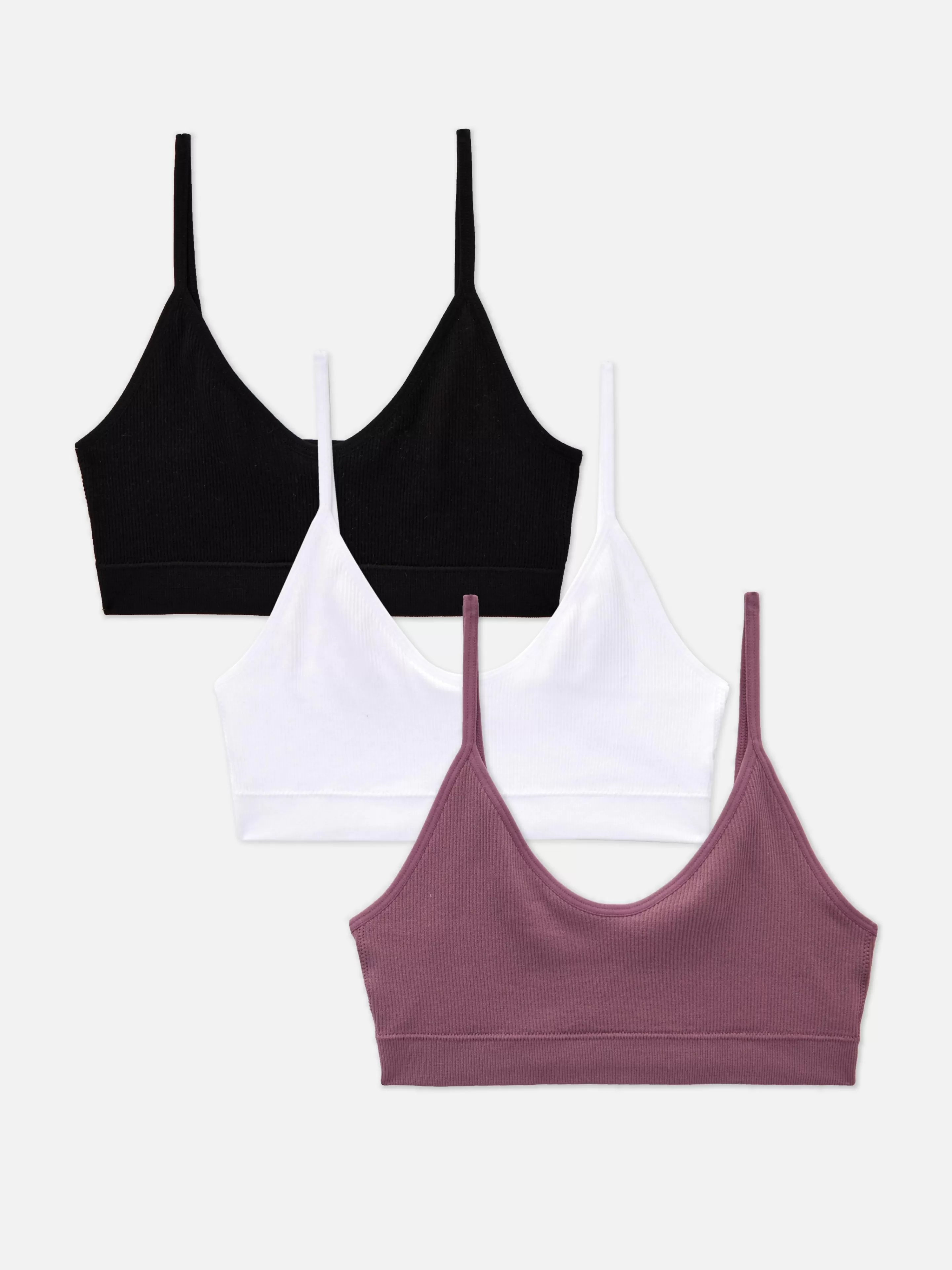 Mujer Primark Sujetadores | Pack De 3 Bralettes Cortos Sin Costuras