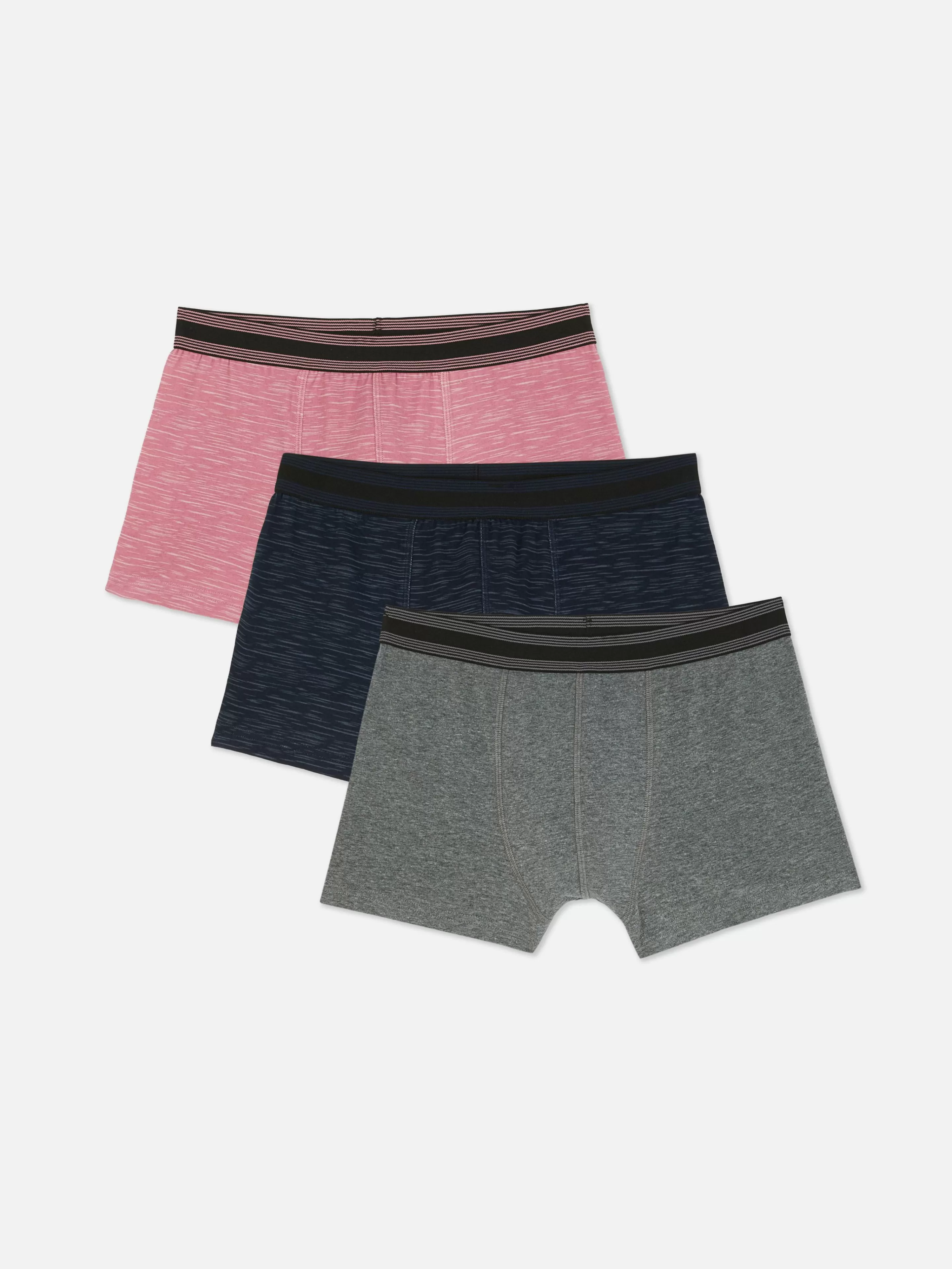 Hombre Primark Ropa Interior | Pack De 3 Calzoncillos Bóxer De Algodón De Space Dye