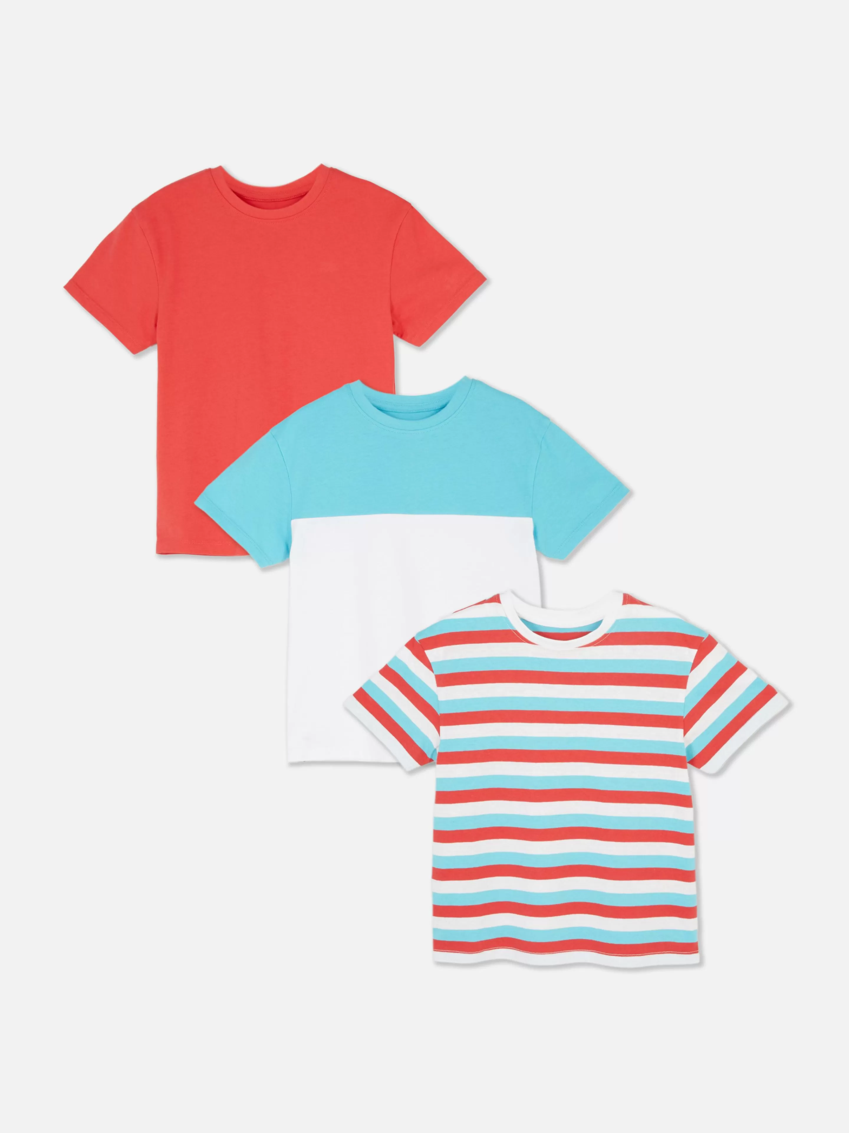 Niños Primark Tops Y Camisetas | Pack De 3 Camisetas De Manga Corta Surtidas