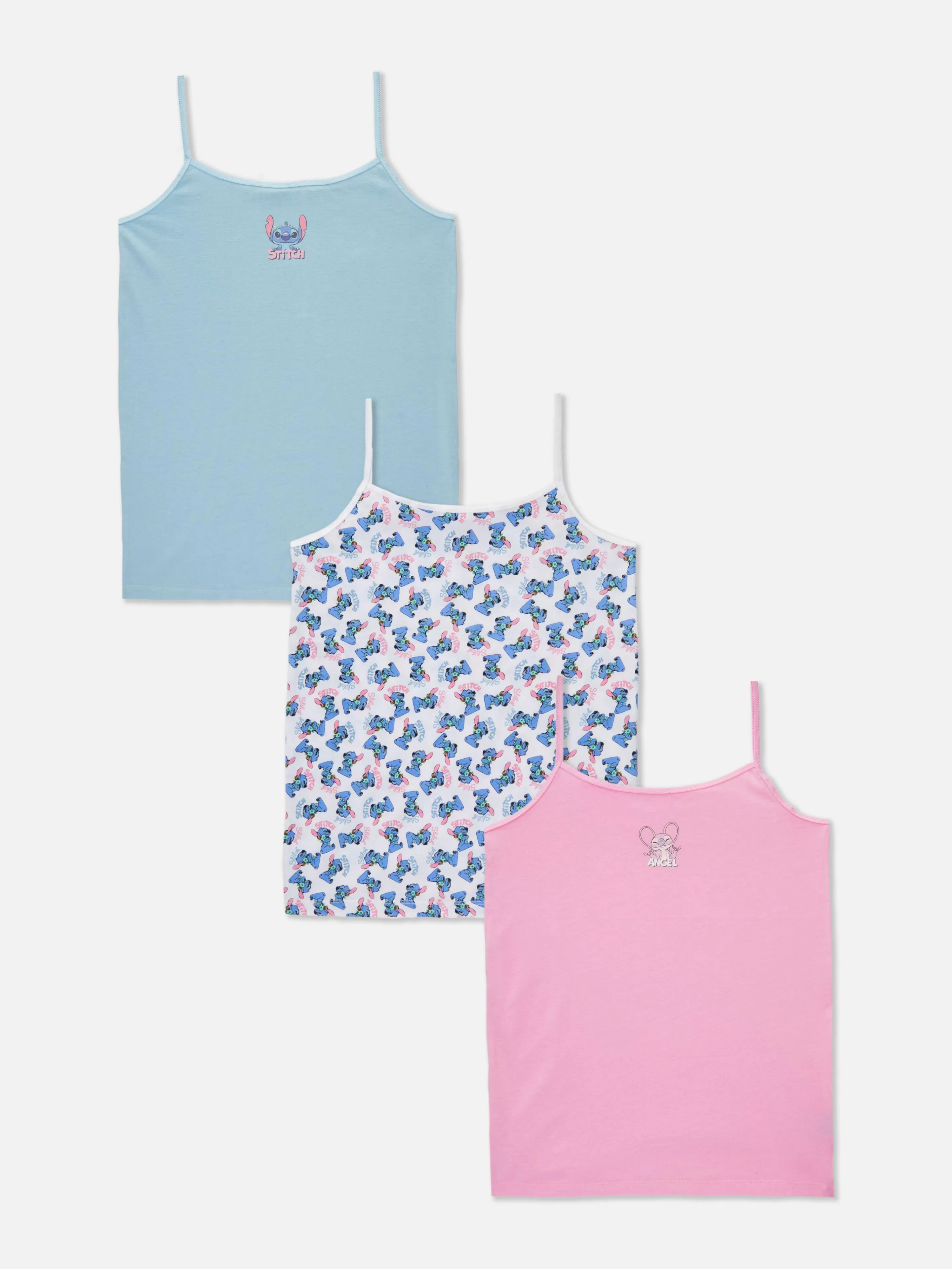 Niños Primark Ropa Interior | Pack De 3 Camisetas De Tirantes De Stitch De Disney