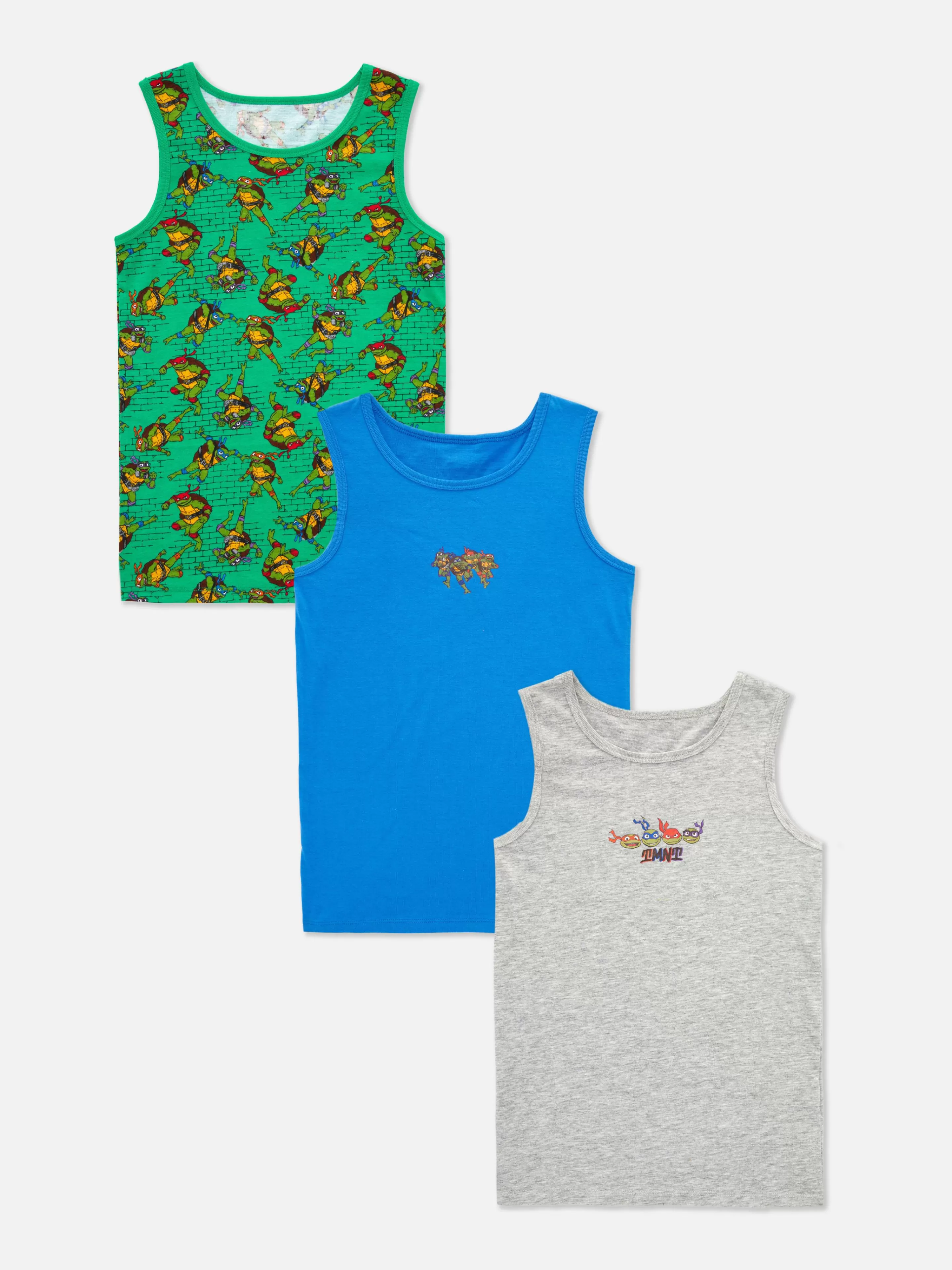 Niños Primark Ropa Interior | Pack De 3 Camisetas Sin Mangas De Las Tortugas Ninja
