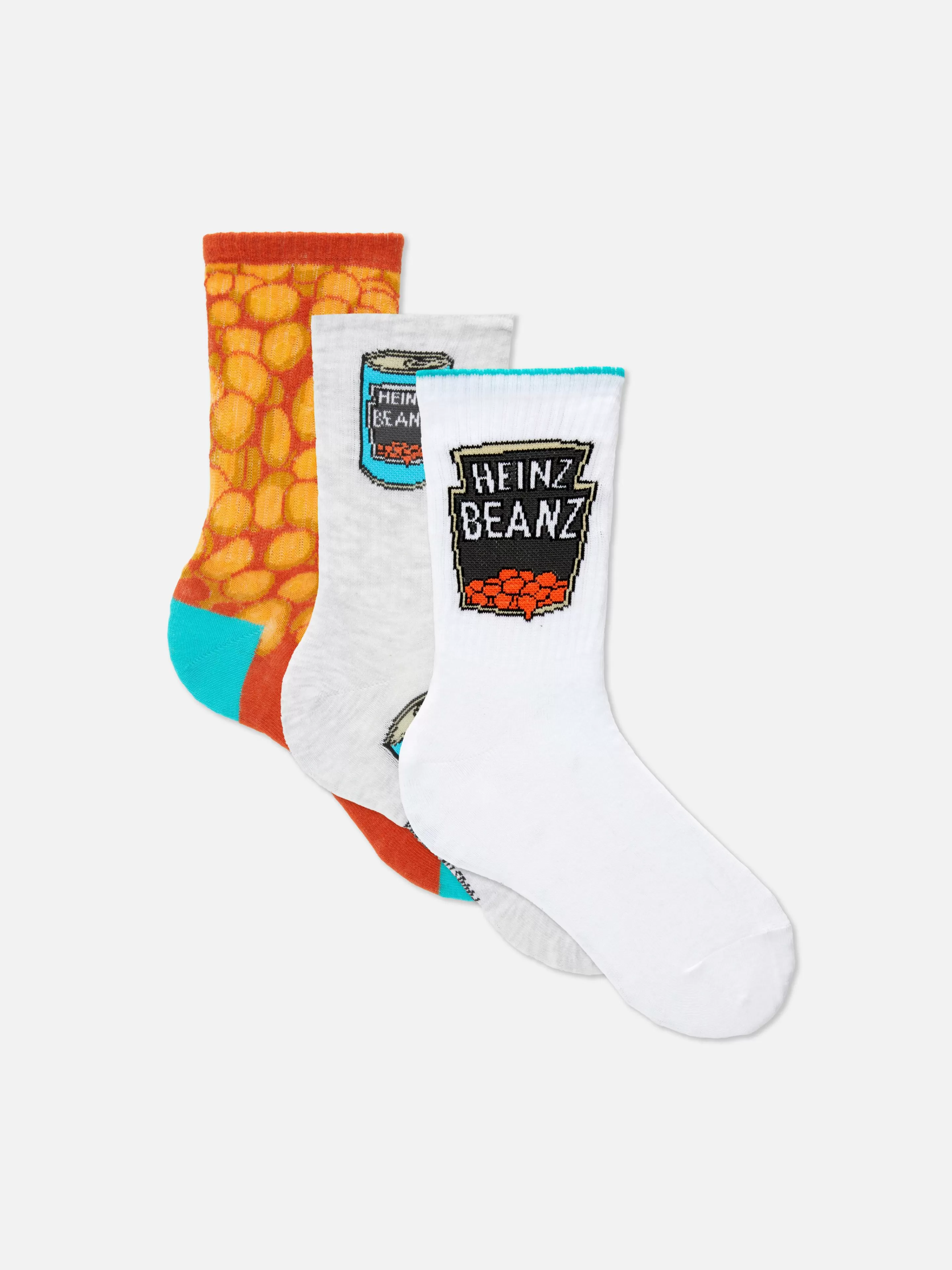 Mujer Primark Calcetines | Pack De 3 Pares De Calcetines Bajos De Alubias Heinz