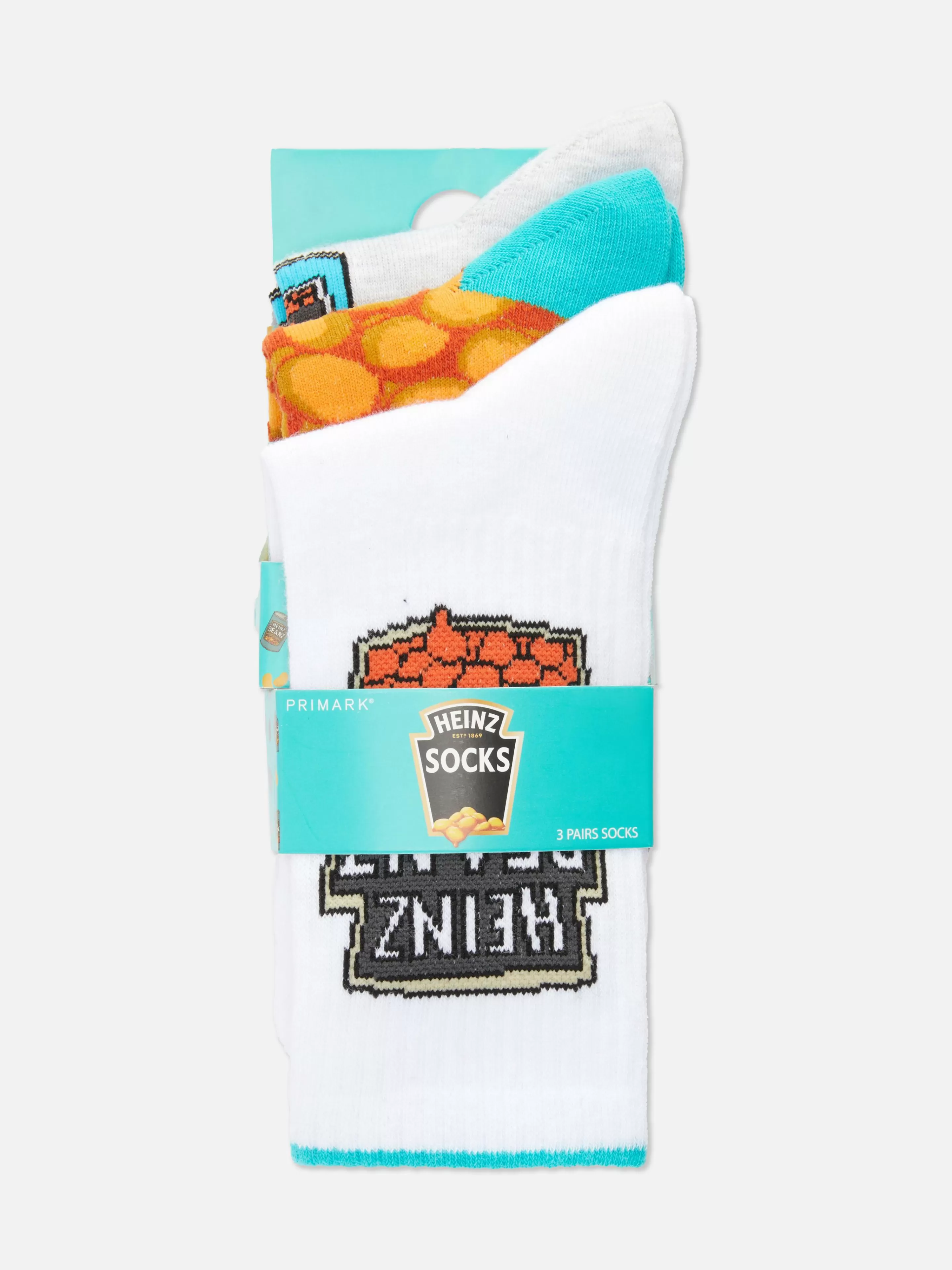 Mujer Primark Calcetines | Pack De 3 Pares De Calcetines Bajos De Alubias Heinz