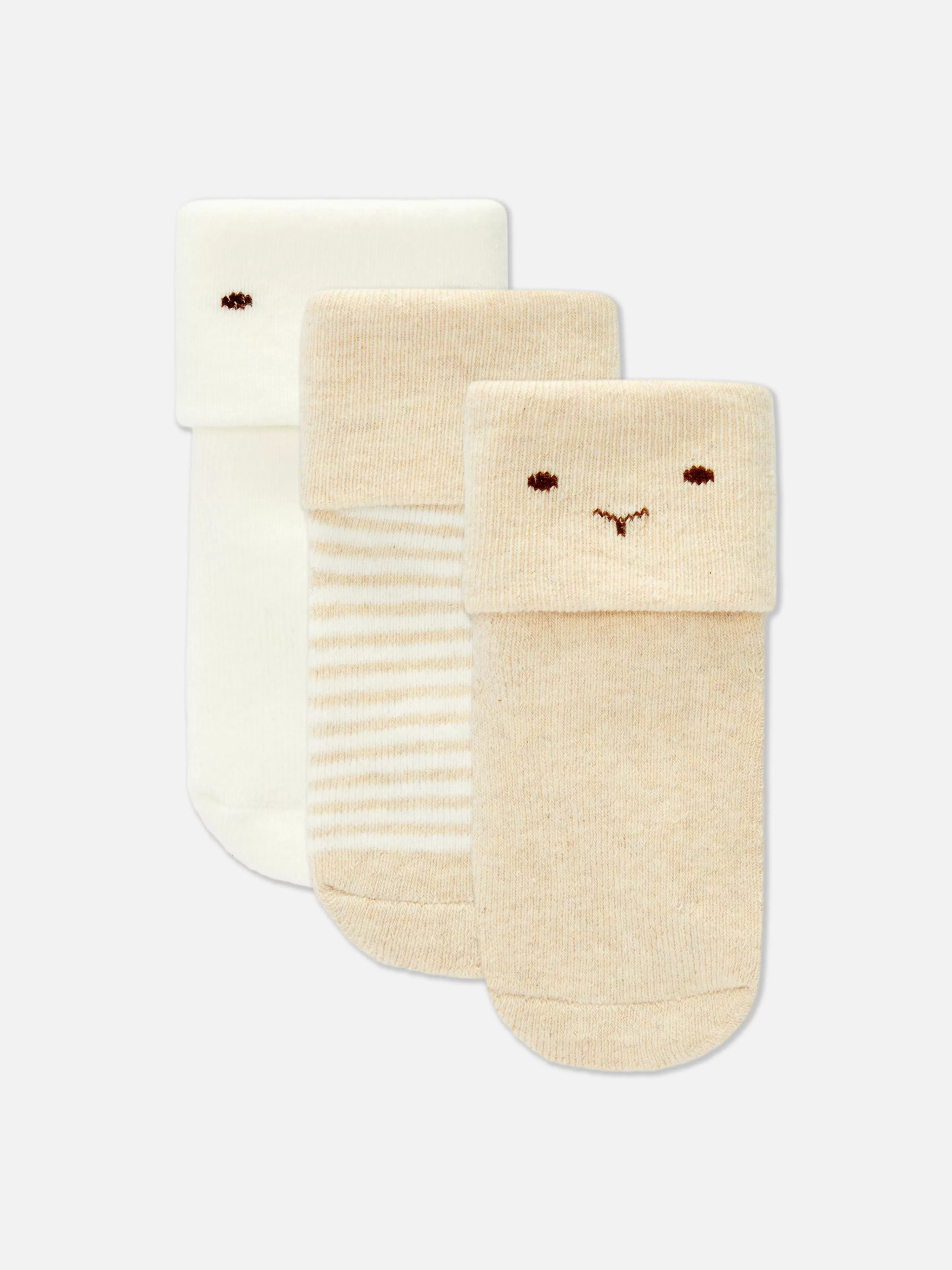 Primark Calcetines Y Medias | Pack De 3 Pares De Calcetines De Rizo Para Bebé