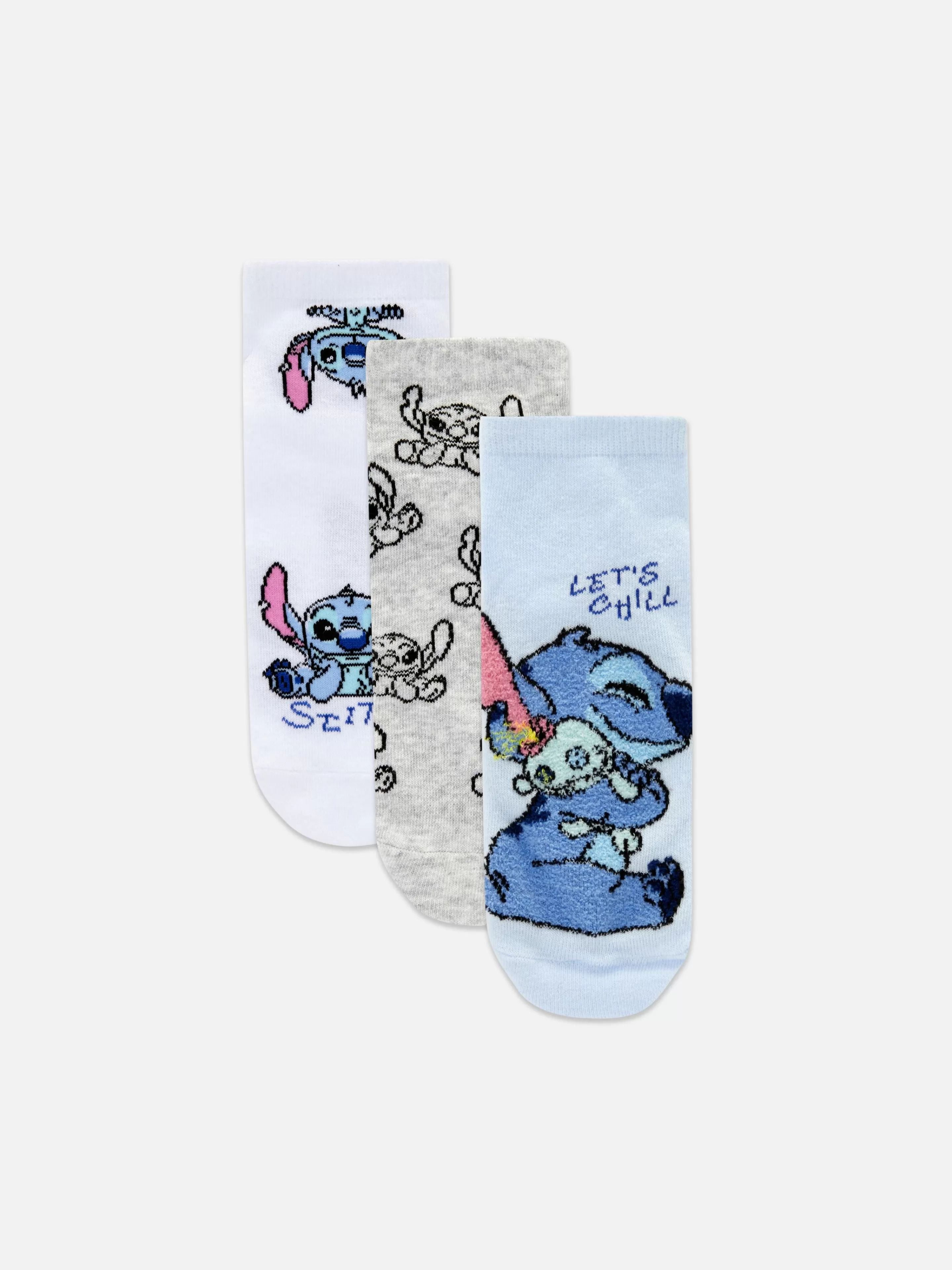 Mujer Primark Calcetines | Pack De 3 Pares De Calcetines De Stitch De Disney