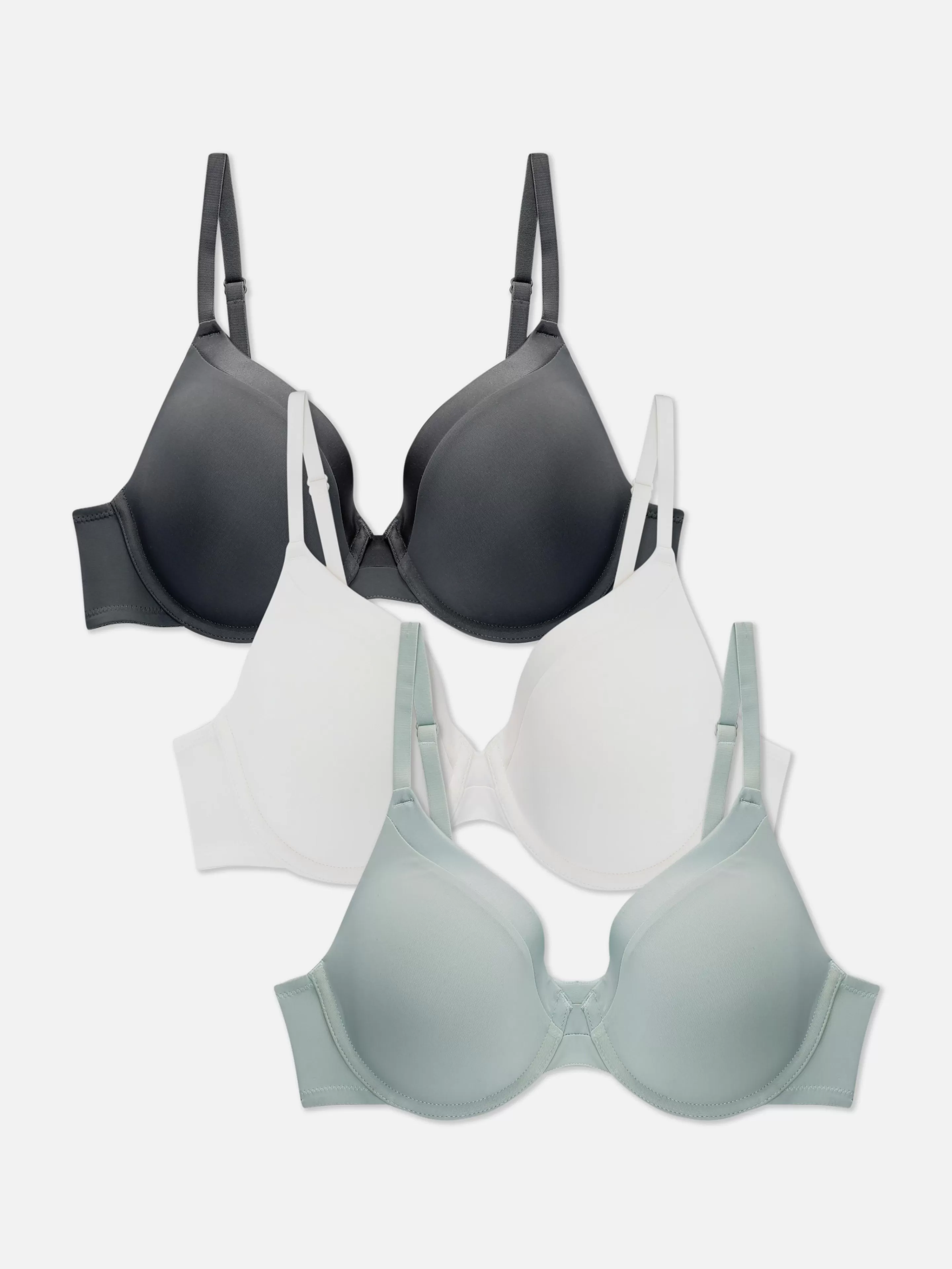 Mujer Primark Sujetadores | Pack De 3 Sujetadores Invisibles Con Ribete De Satén