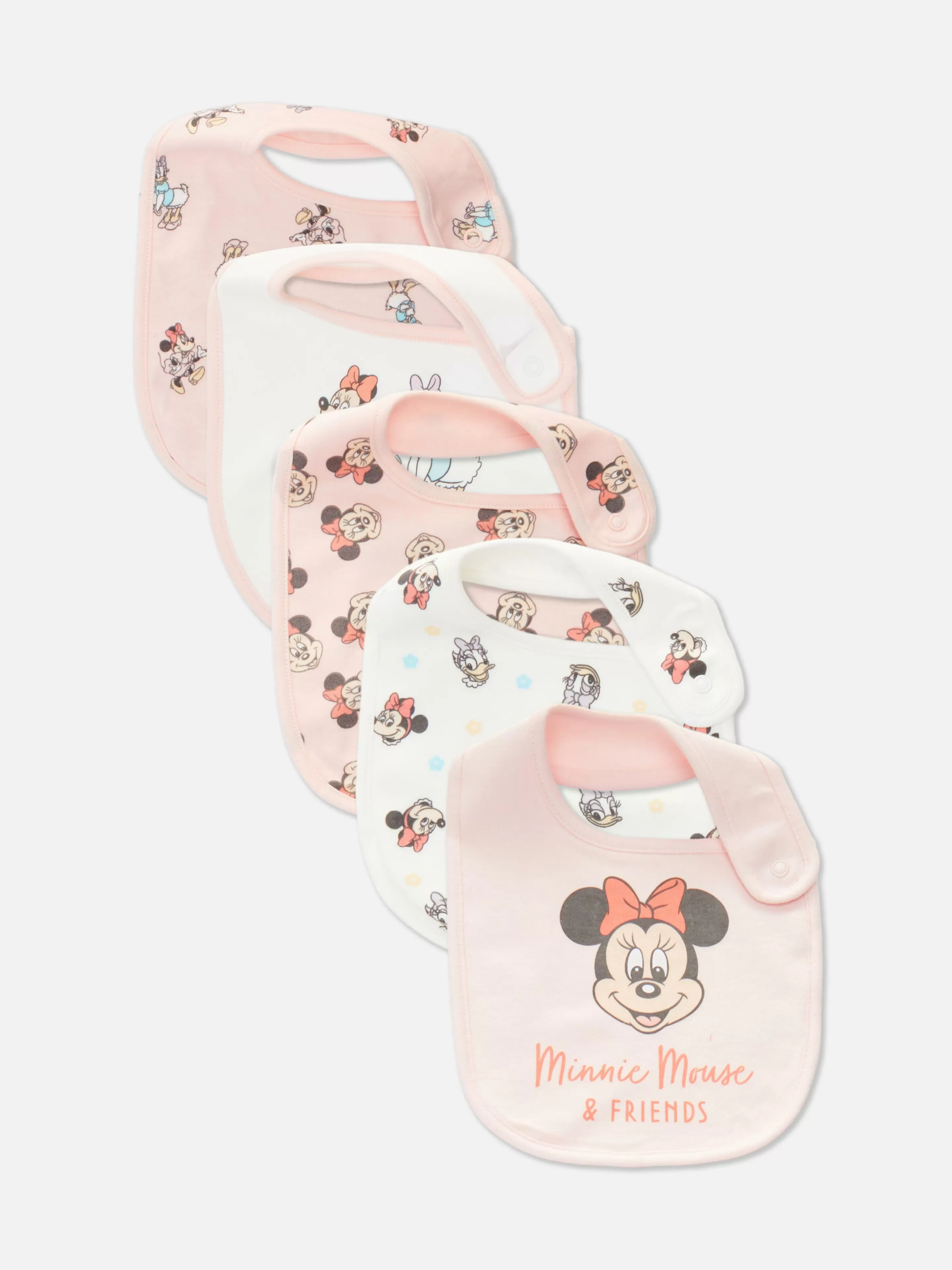 Primark Habitación Bebé | Lactancia | Pack De 5 Baberos De Minnie Mouse Y Daisy De Disney