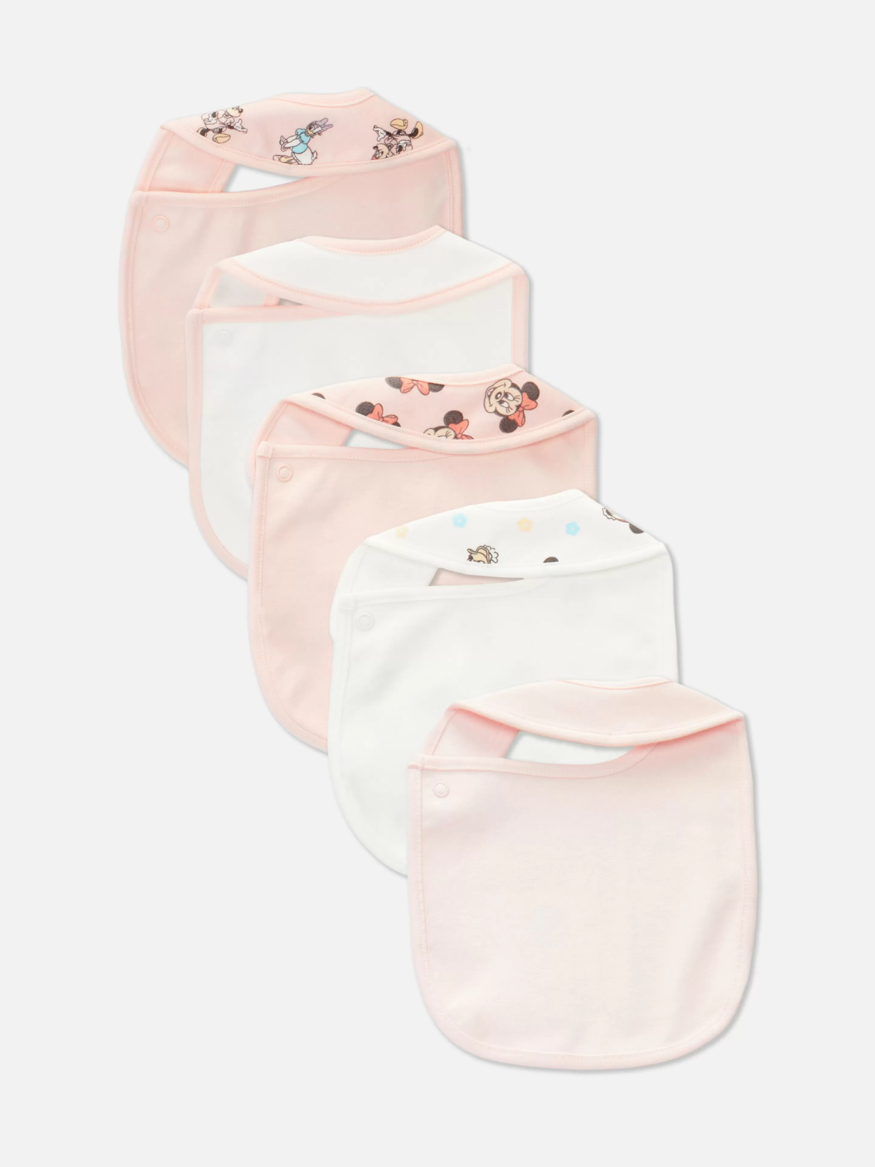 Primark Habitación Bebé | Lactancia | Pack De 5 Baberos De Minnie Mouse Y Daisy De Disney