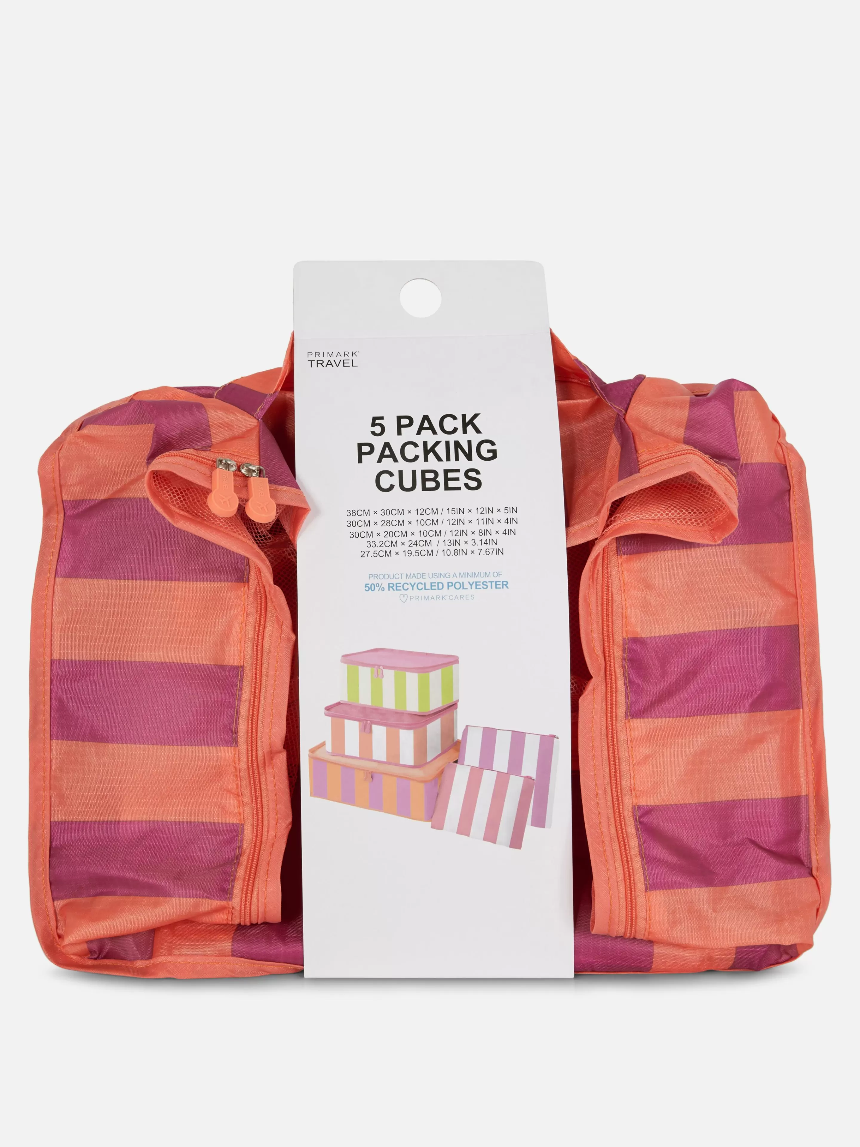 Primark Accesorios De Viaje | Pack De 5 Organizadores De Equipaje A Rayas