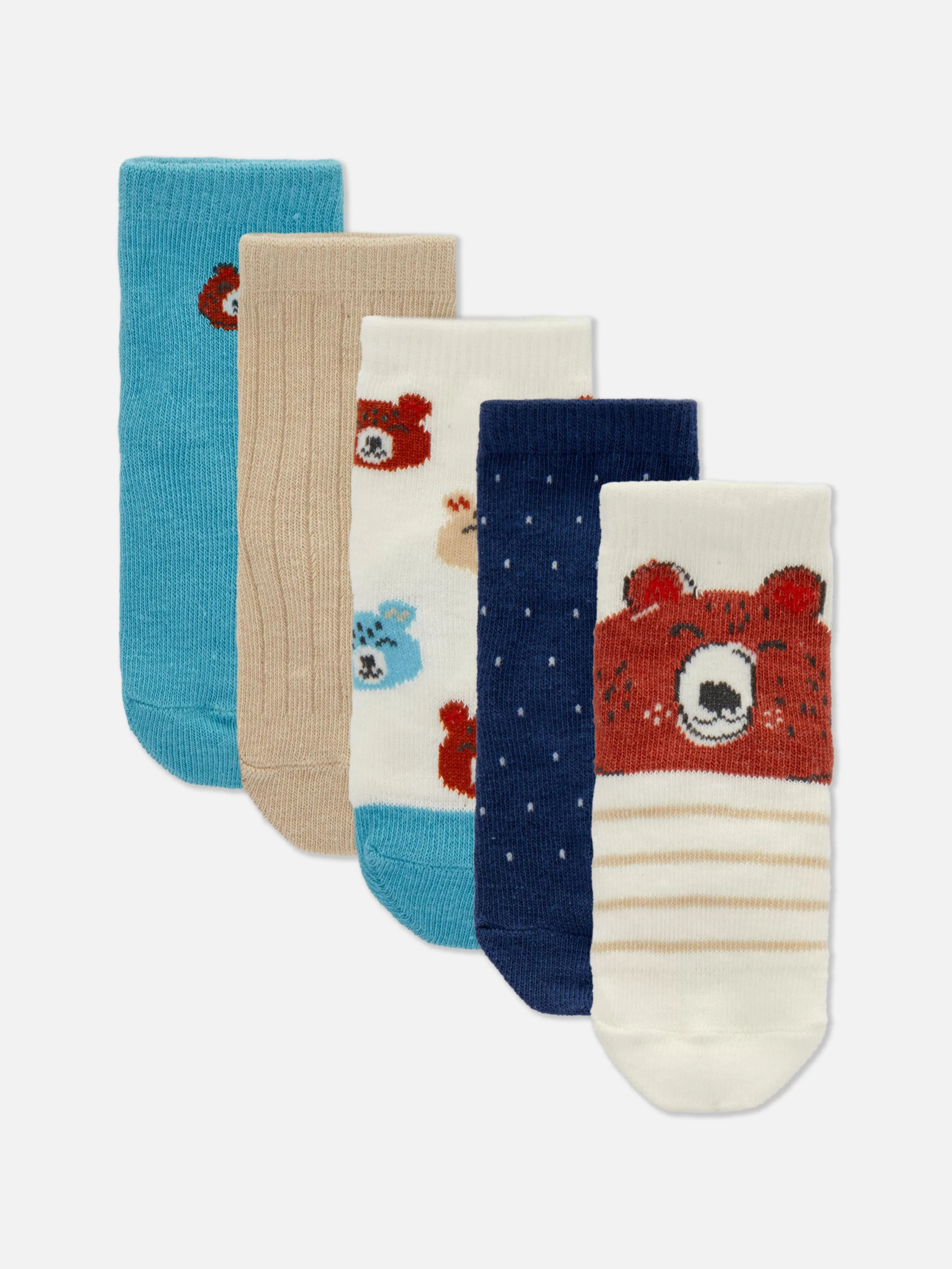 Primark Calcetines Y Medias | Pack De 5 Pares De Calcetines Con Estampado De Osos