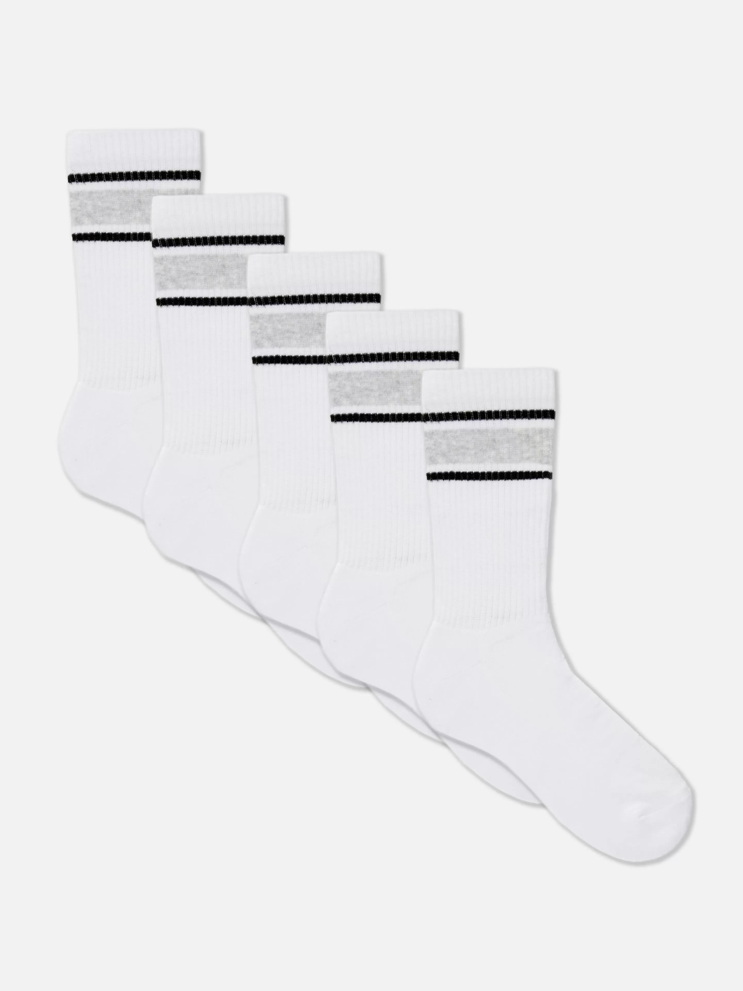 Hombre Primark Ropa Deportiva | Calcetines | Pack De 5 Pares De Calcetines Deportivos A Rayas