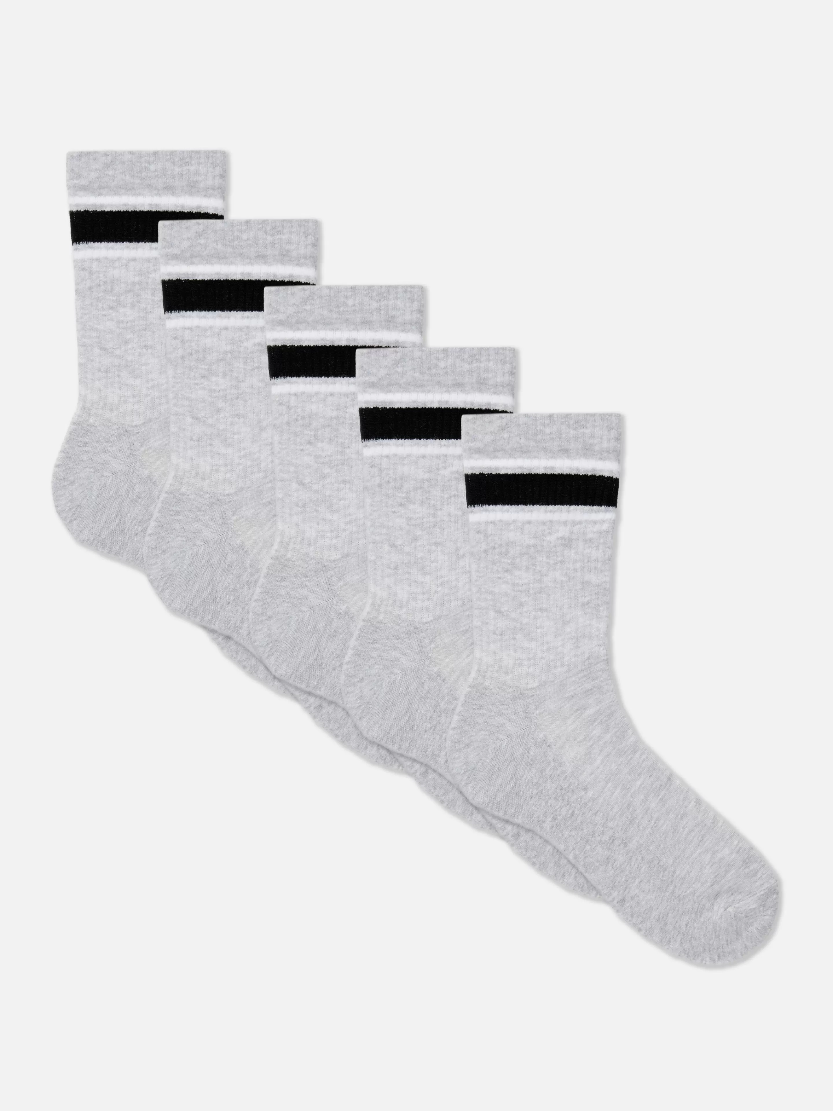 Hombre Primark Calcetines | Pack De 5 Pares De Calcetines Deportivos A Rayas