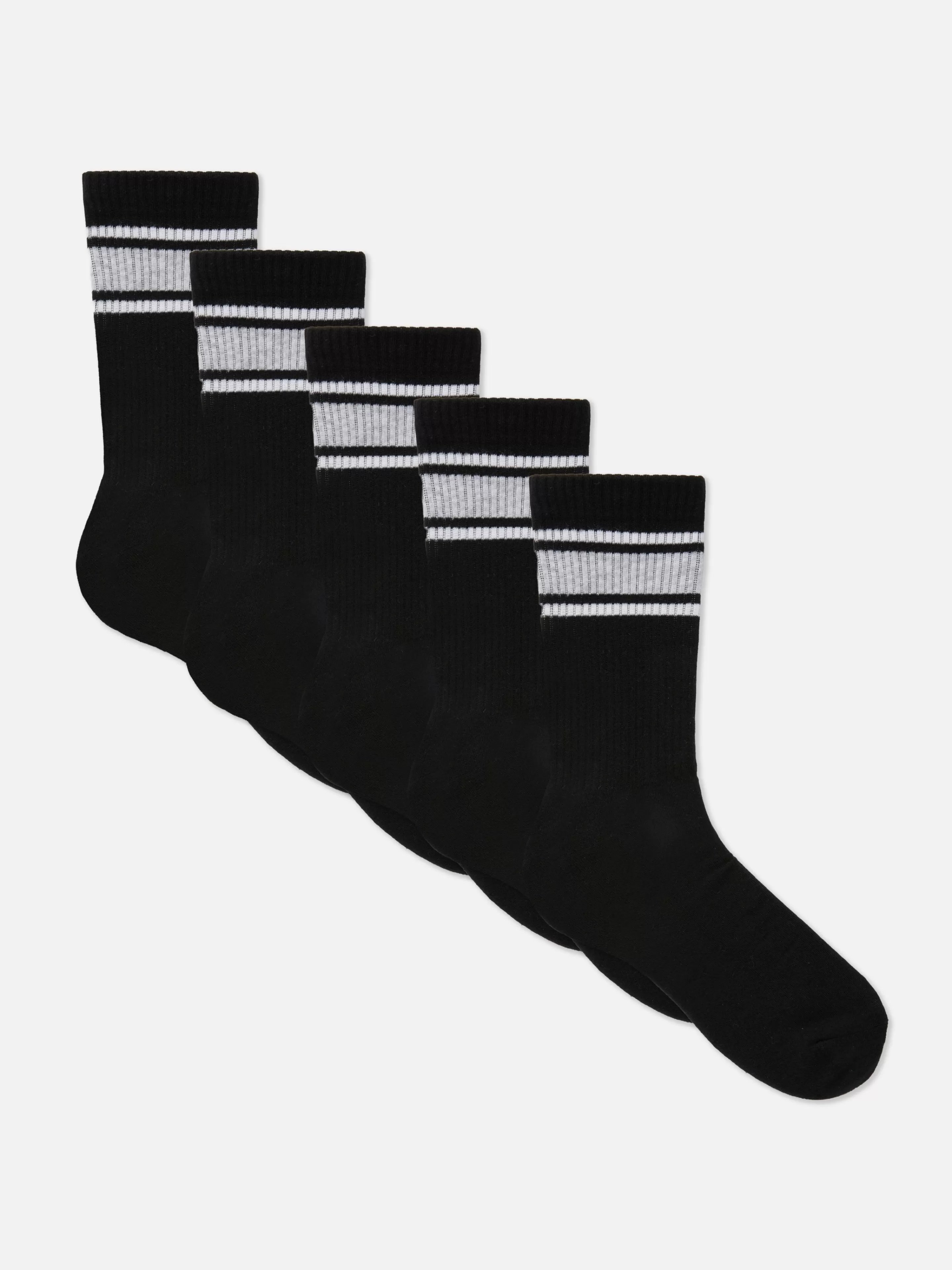 Hombre Primark Calcetines | Ropa Deportiva | Pack De 5 Pares De Calcetines Deportivos A Rayas