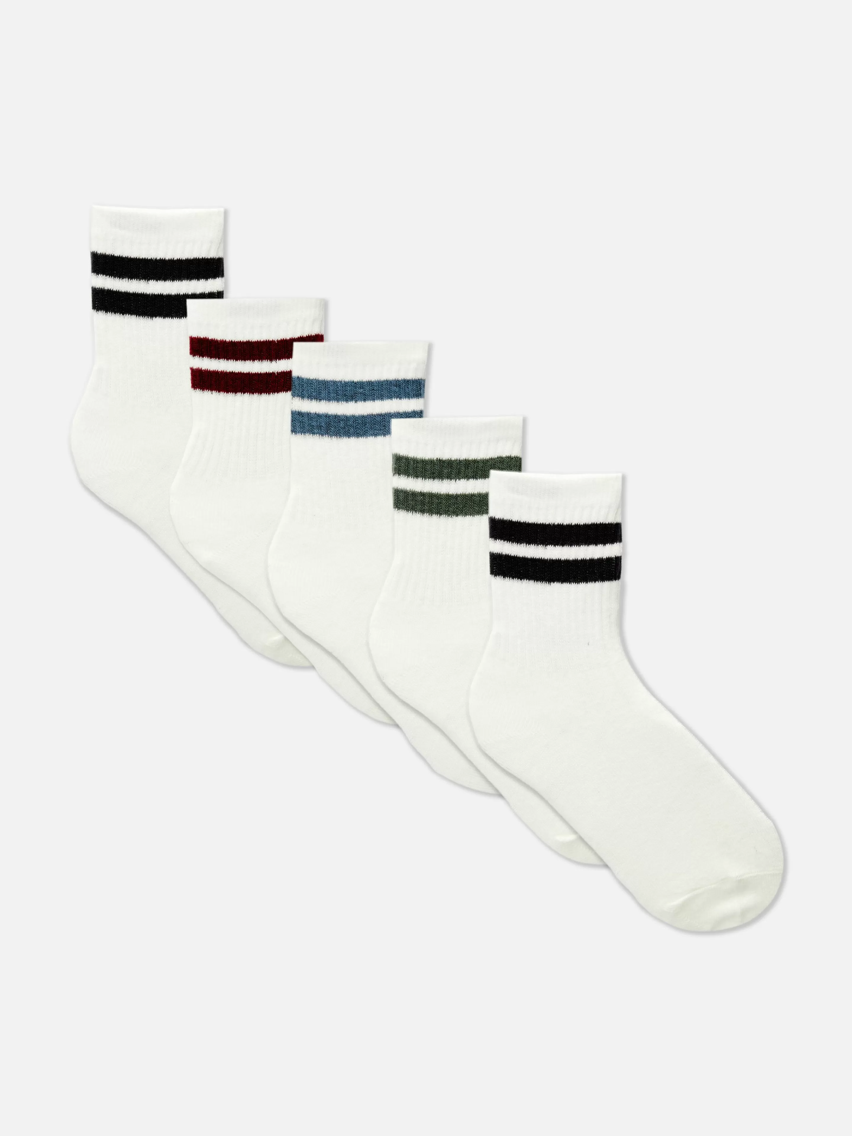 Niños Primark Calcetines | Pack De 5 Pares De Calcetines Deportivos A Rayas