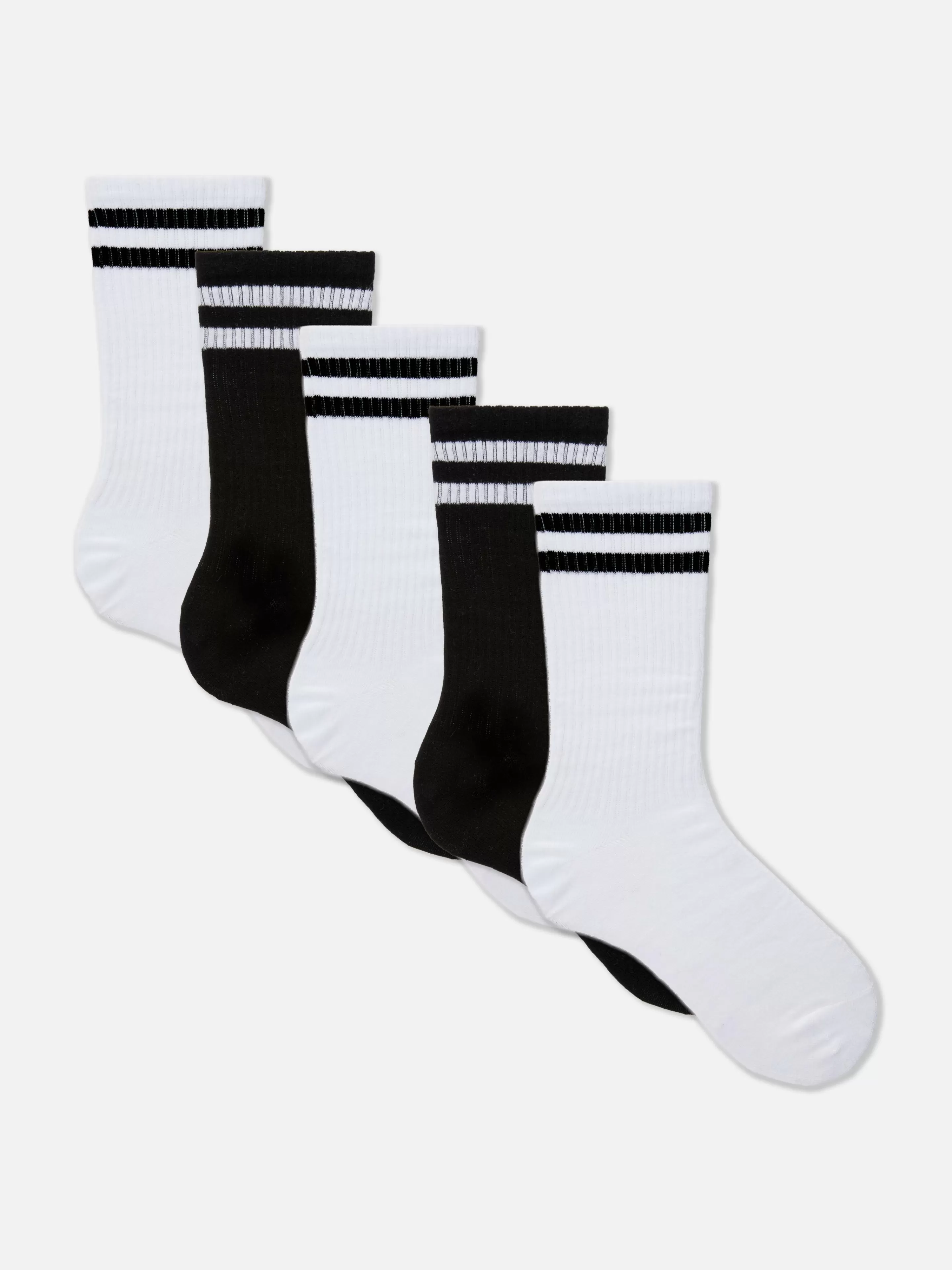 Mujer Primark Calcetines | Pack De 5 Pares De Calcetines Deportivos A Rayas