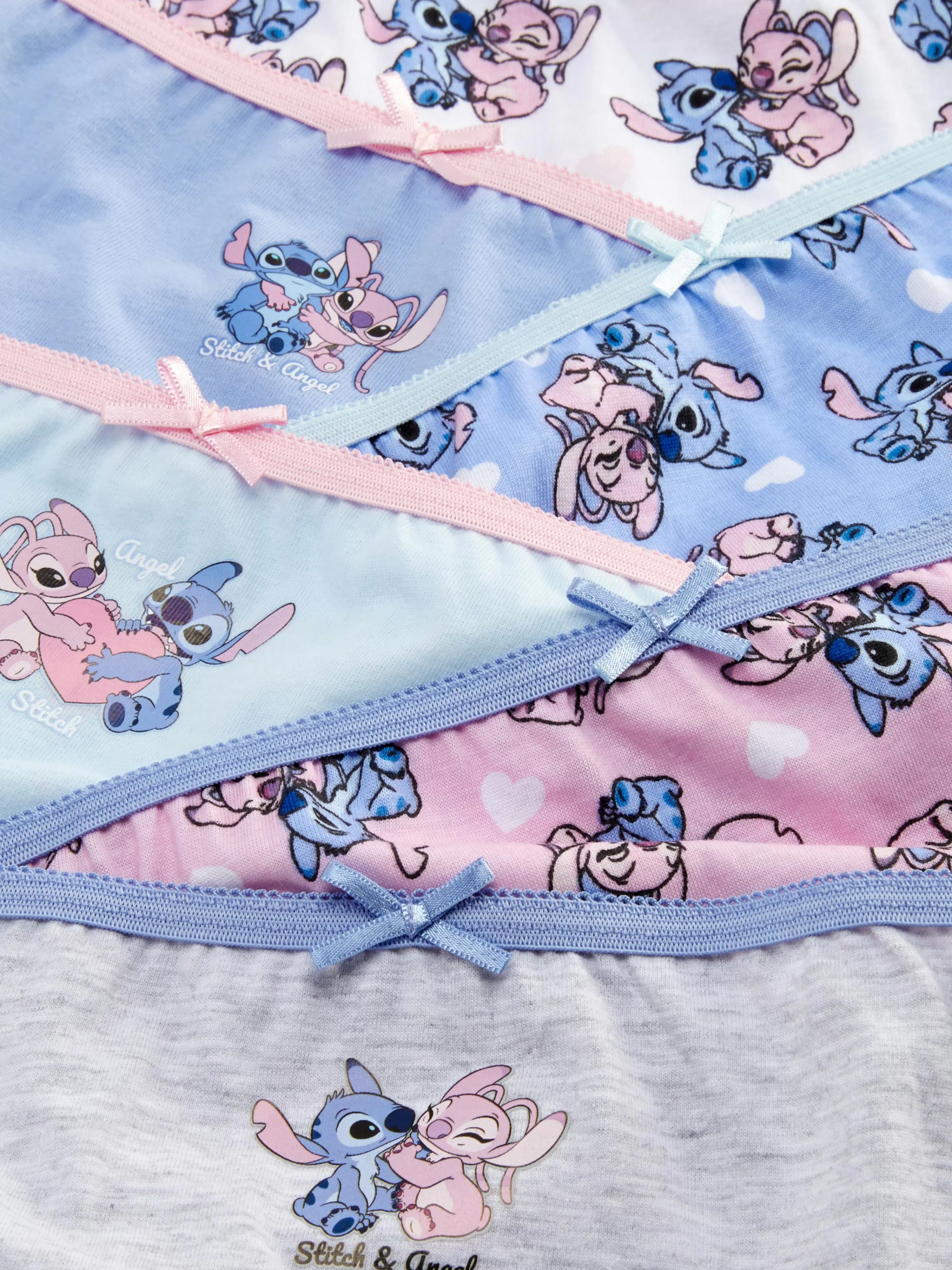 Niños Primark Ropa Interior | Pack De 6 Braguitas De Stitch Y Ángel De Disney
