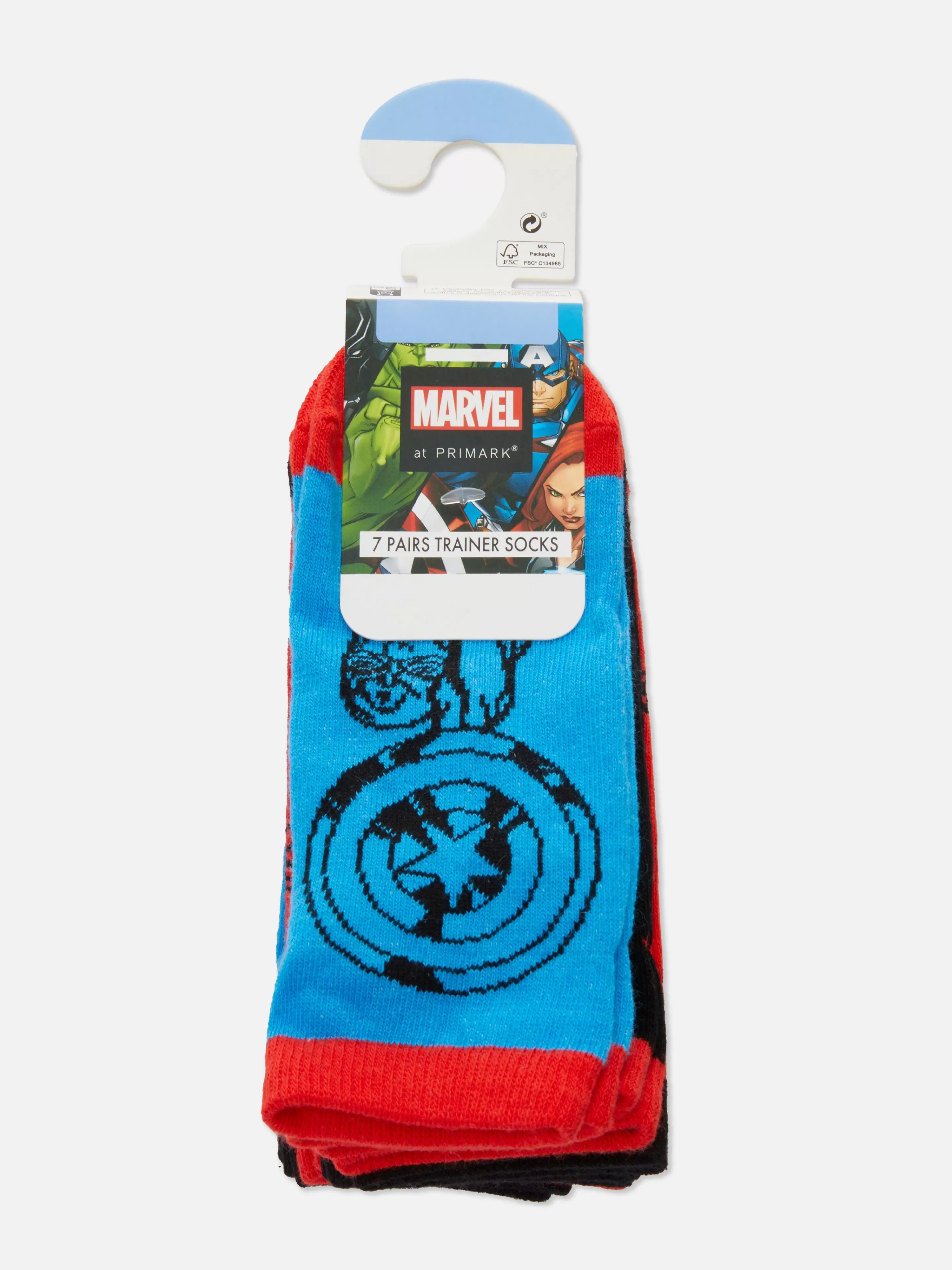 Niños Primark Calcetines | Pack De 7 Calcetines De Los Vengadores De Marvel