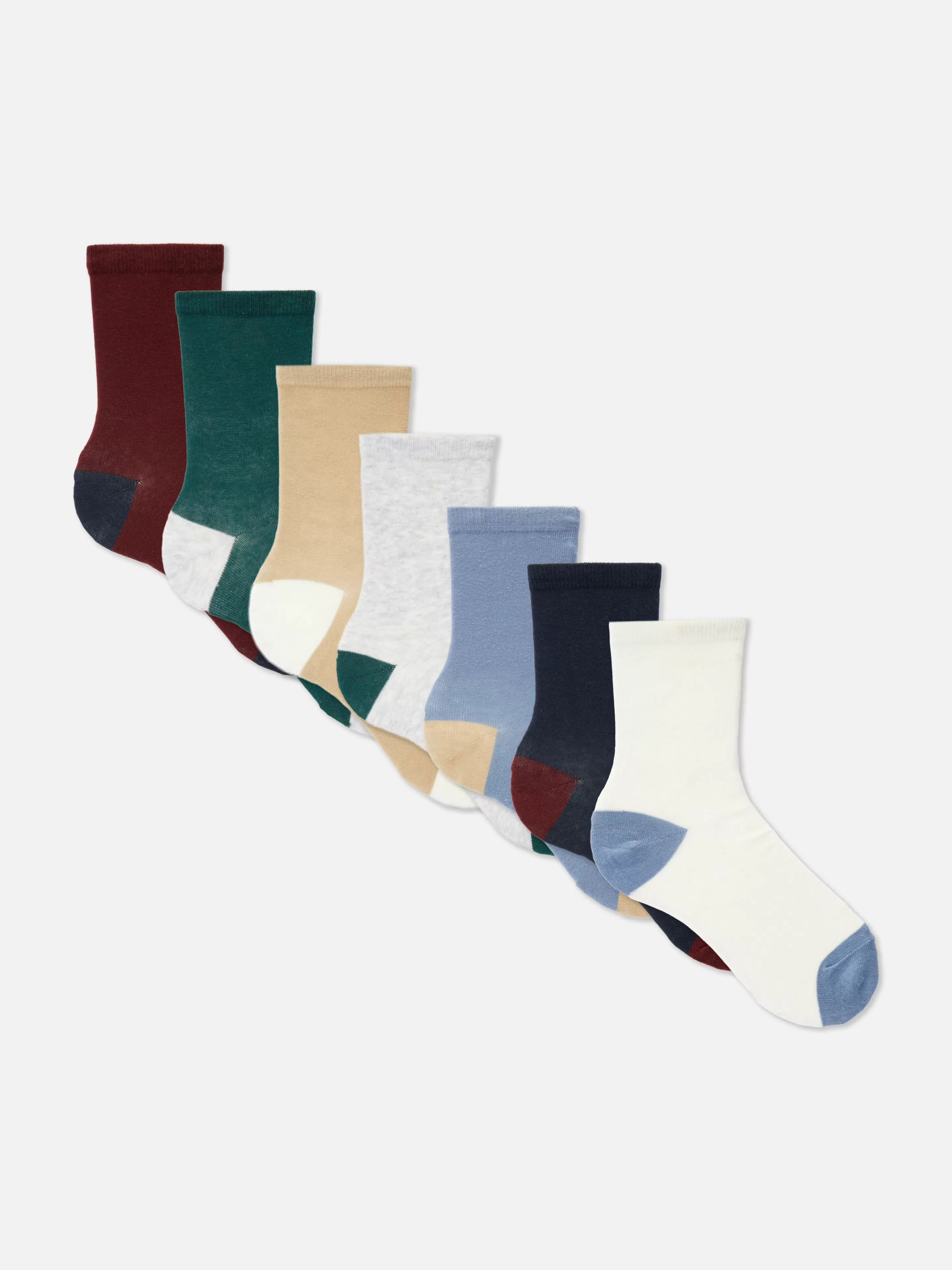 Niños Primark Calcetines | Pack De 7 Calcetines Tobilleros Bicolor