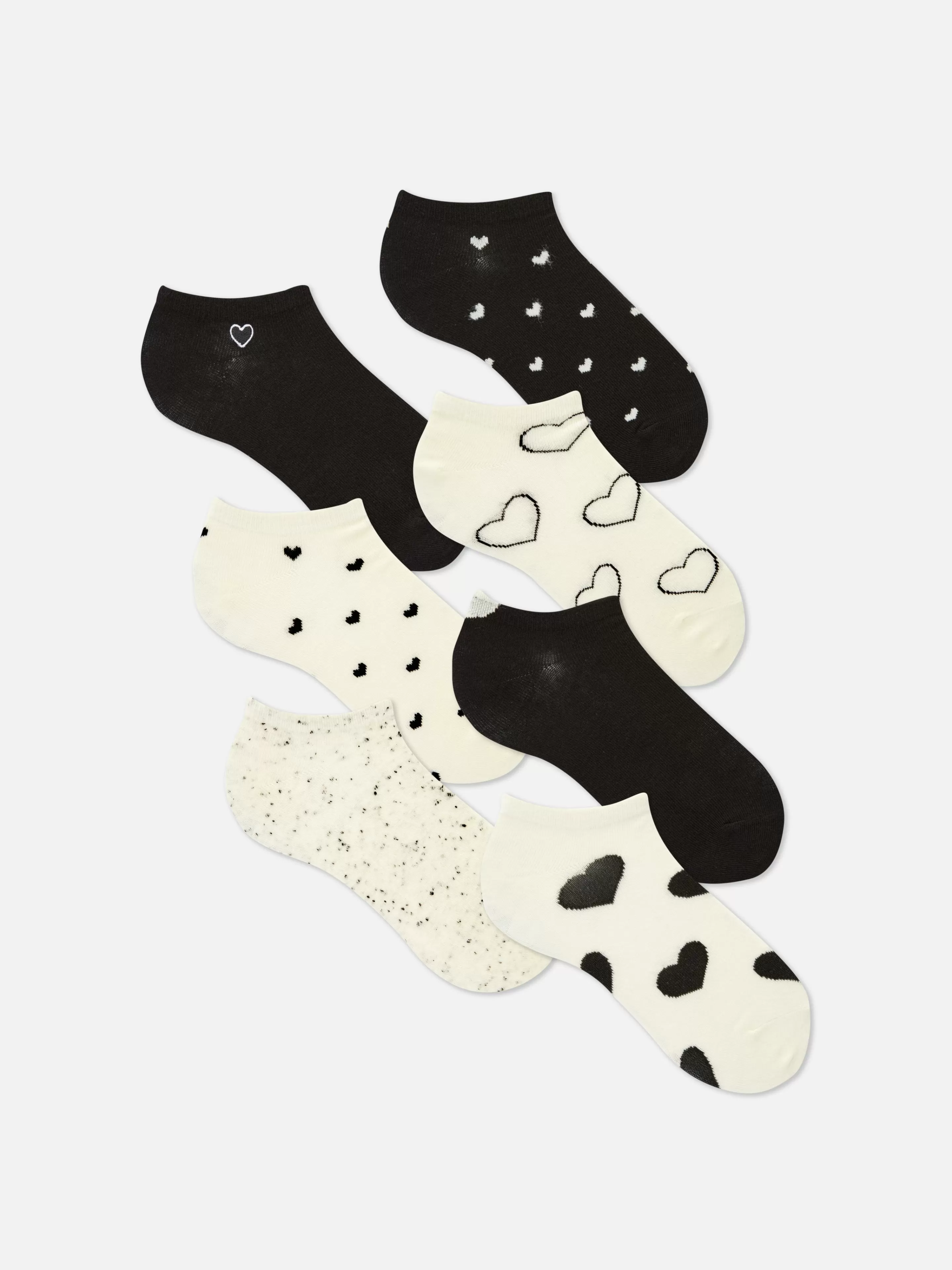 Mujer Primark Calcetines | Pack De 7 Pares De Calcetines Invisbles Monocolor