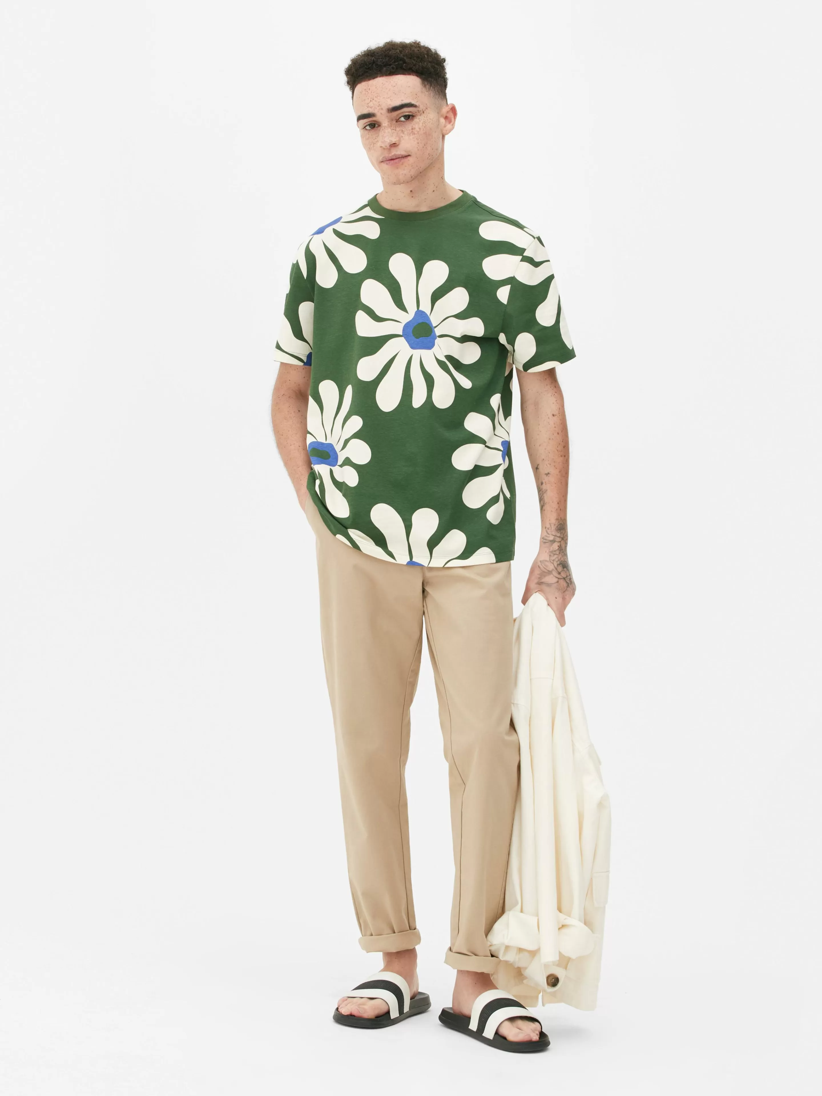 Hombre Primark Pantalón | Pantalón Chino Elástico De Corte Entallado