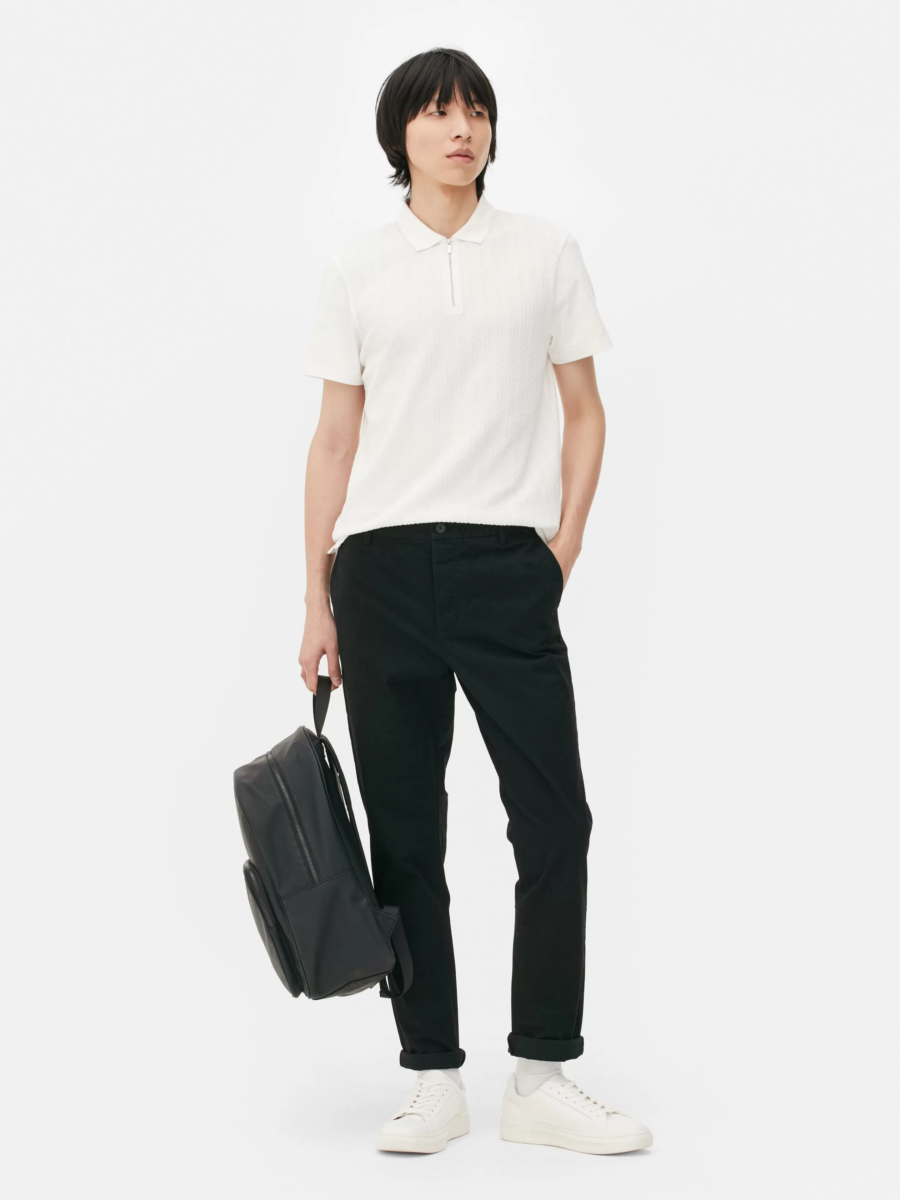 Hombre Primark Pantalón | Pantalón Chino Elástico De Corte Entallado