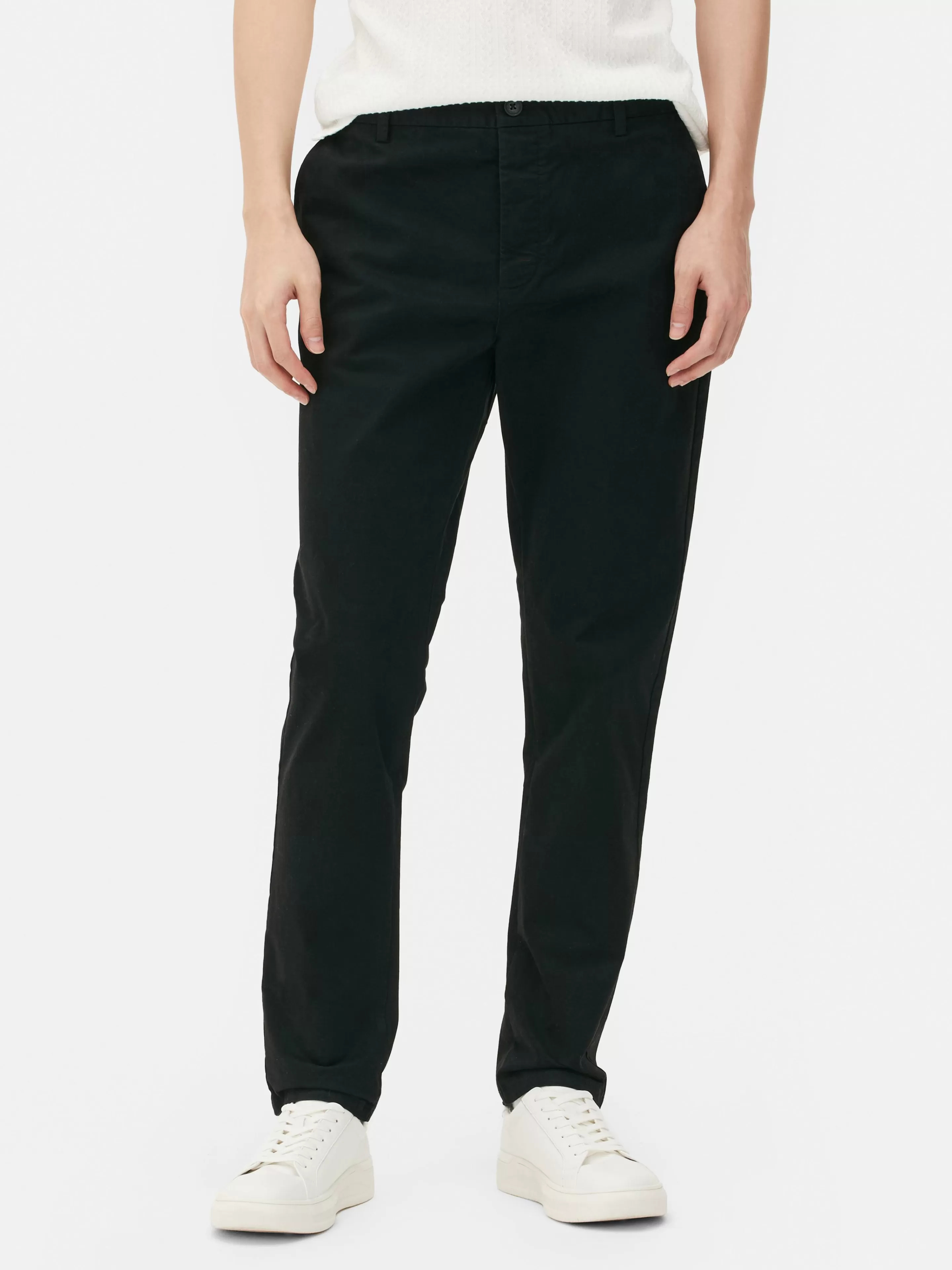 Hombre Primark Pantalón | Pantalón Chino Elástico De Corte Entallado