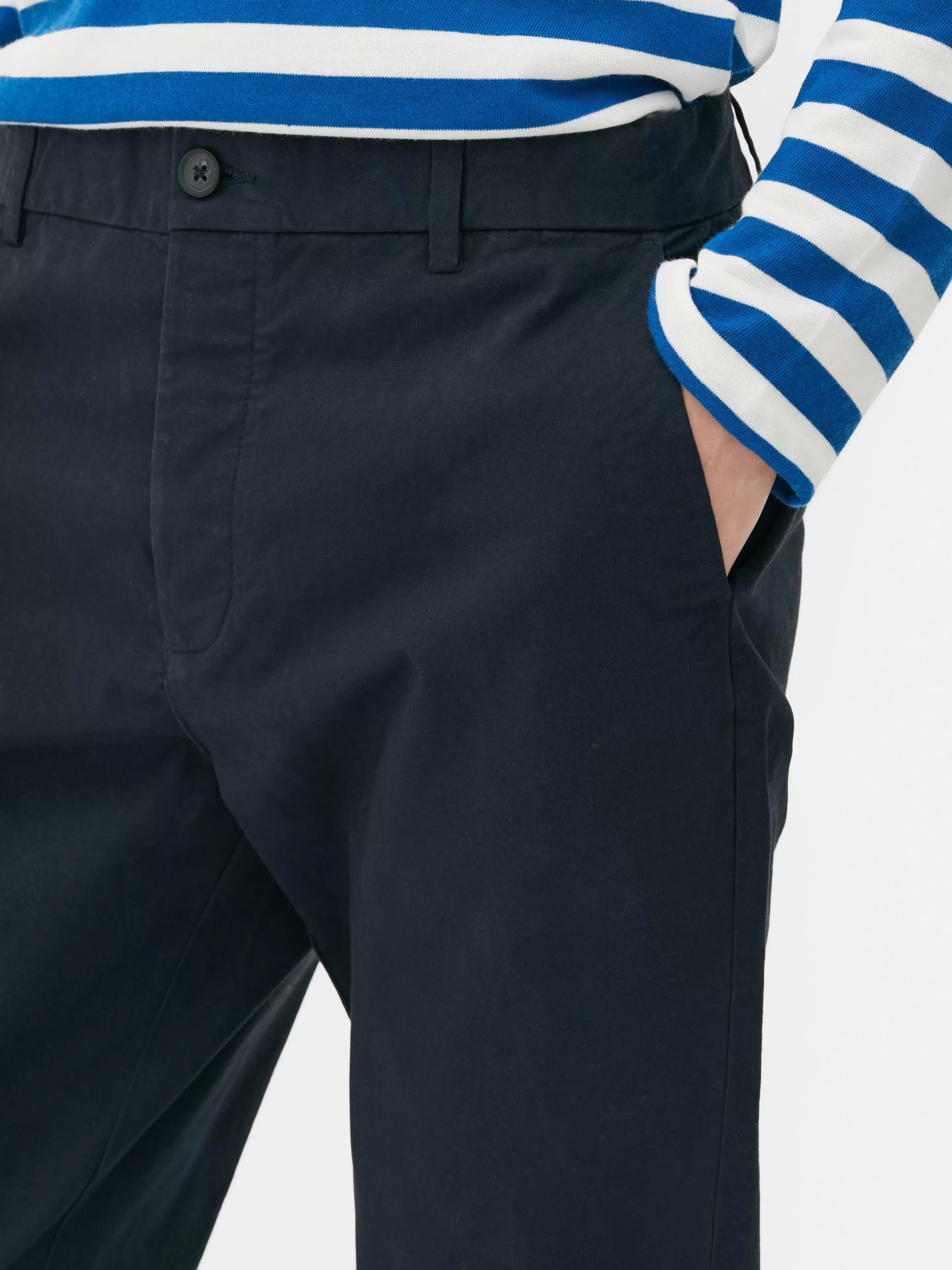 Hombre Primark Pantalón | Pantalón Chino Elástico De Corte Entallado