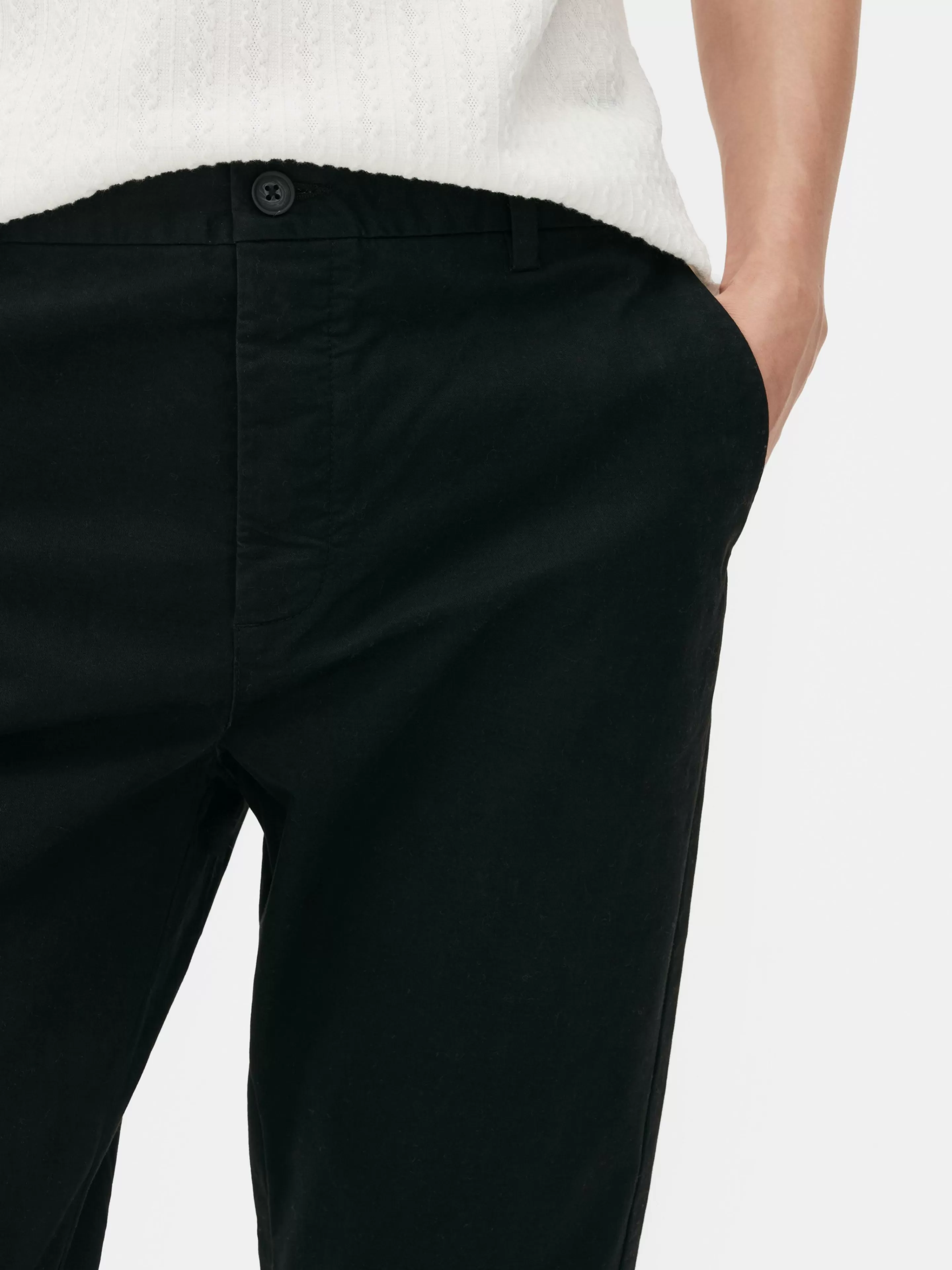 Hombre Primark Pantalón | Pantalón Chino Elástico De Corte Entallado
