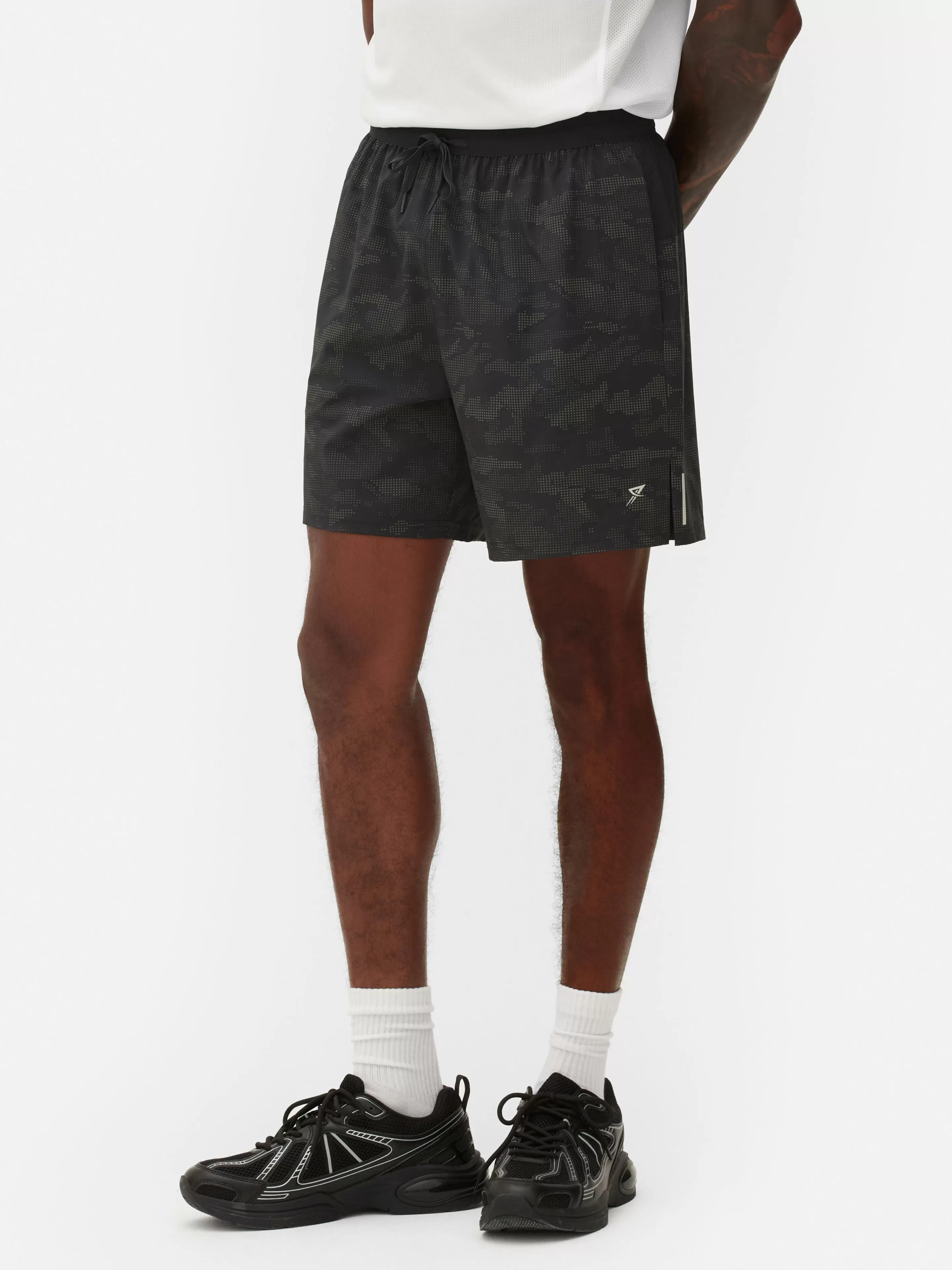 Hombre Primark Pantalones Cortos | Ropa Deportiva | Pantalón Corto Deportivo Con Estampado Reflectante