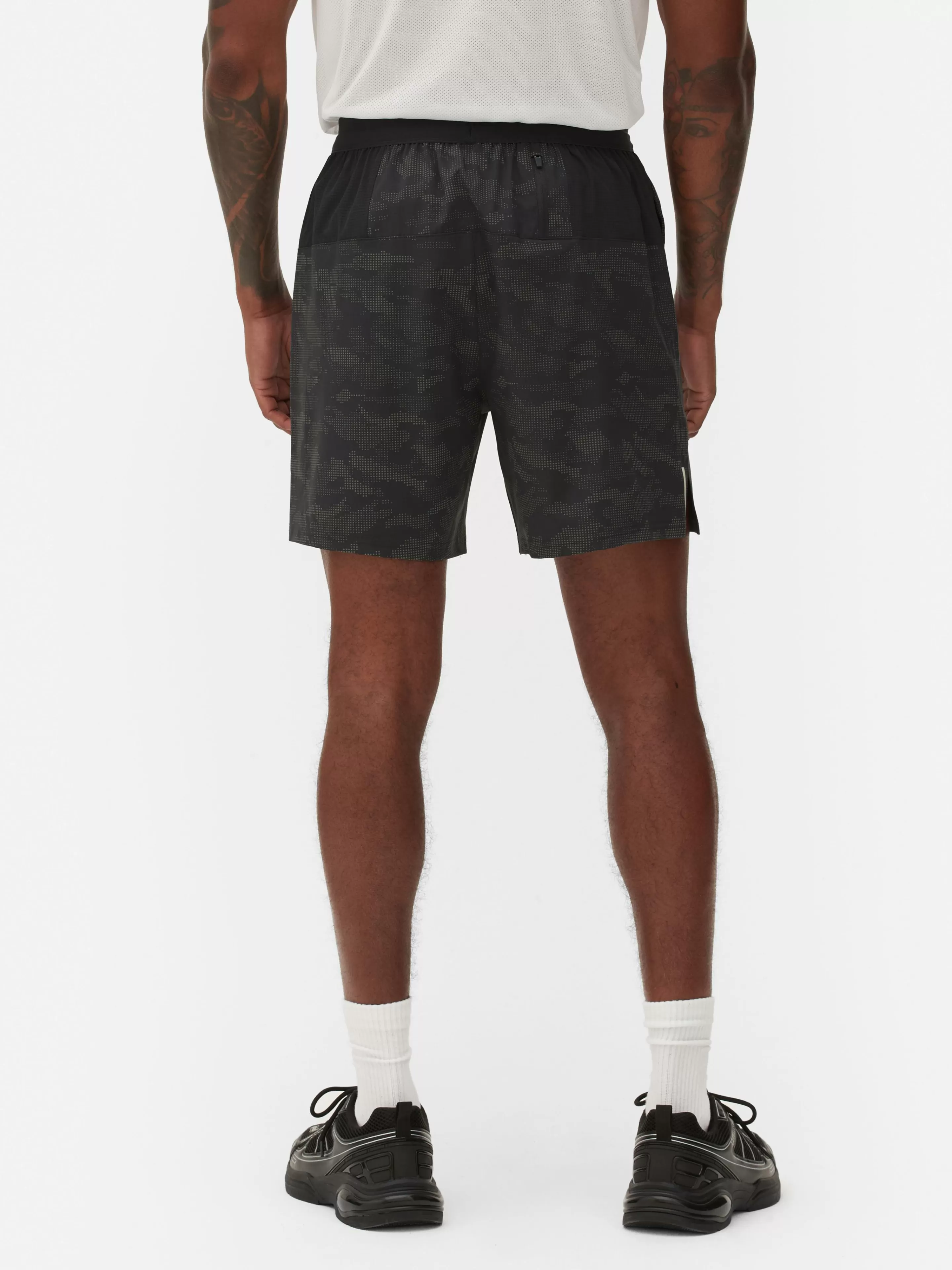 Hombre Primark Pantalones Cortos | Ropa Deportiva | Pantalón Corto Deportivo Con Estampado Reflectante