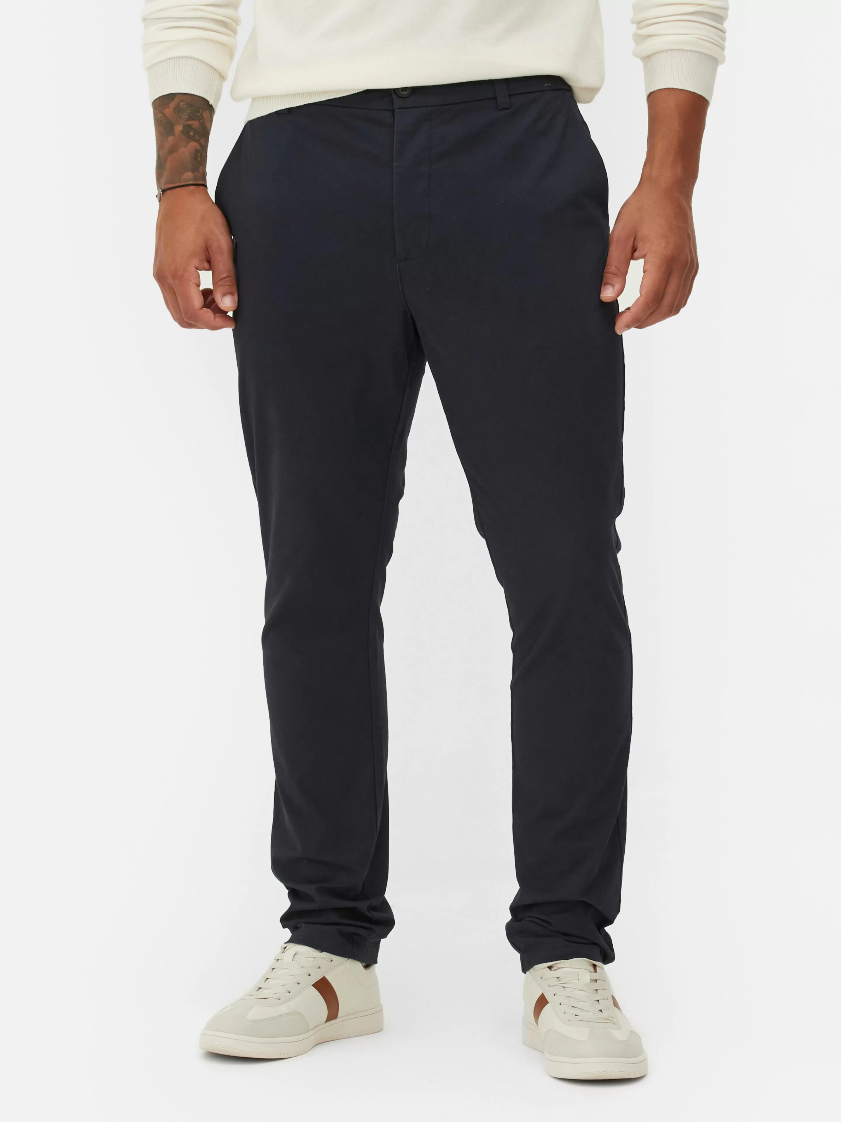 Hombre Primark Pantalón | Pantalones Chinos Elásticos De Corte Entallado