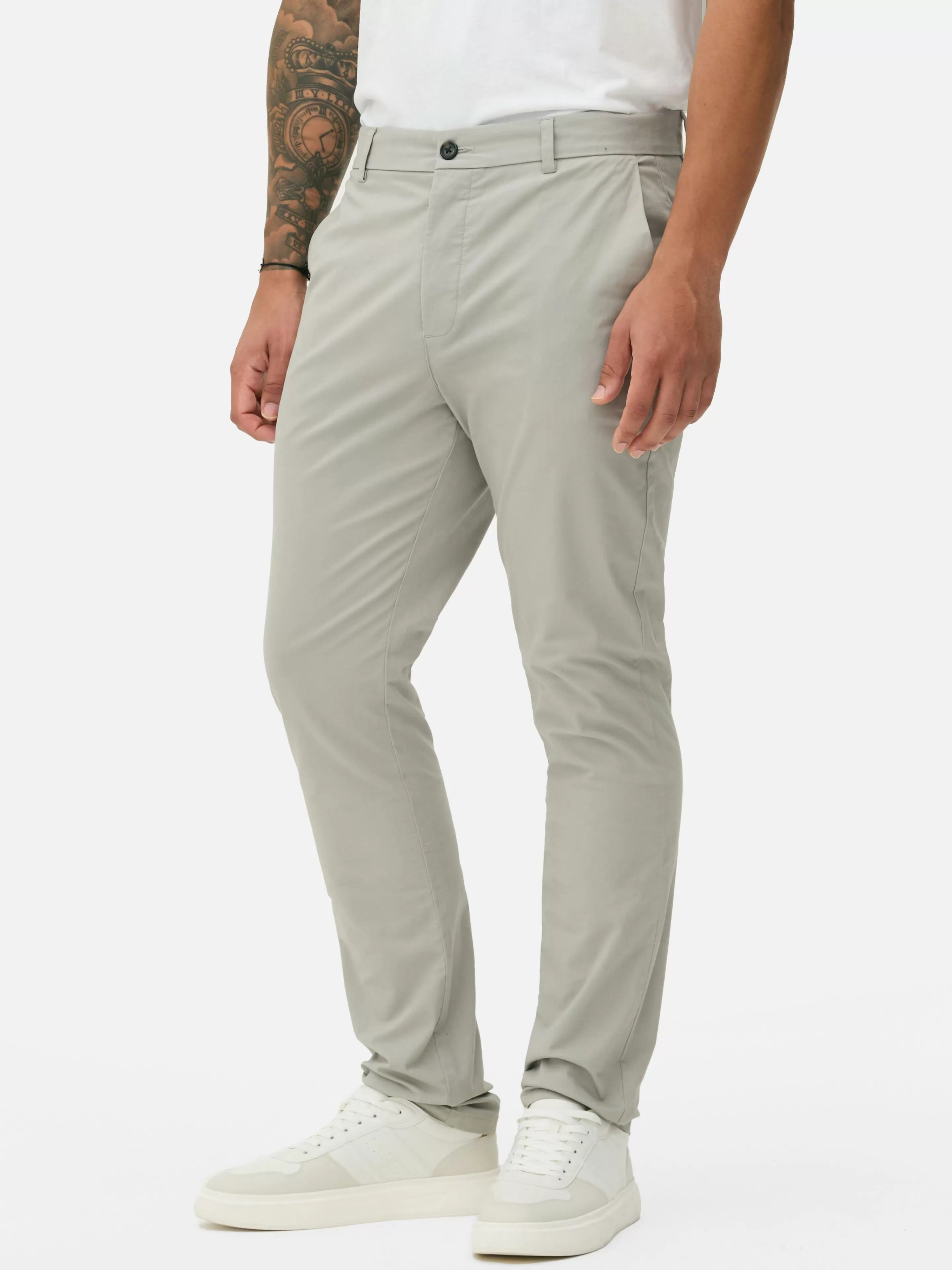 Hombre Primark Pantalón | Pantalones Chinos Elásticos De Corte Entallado