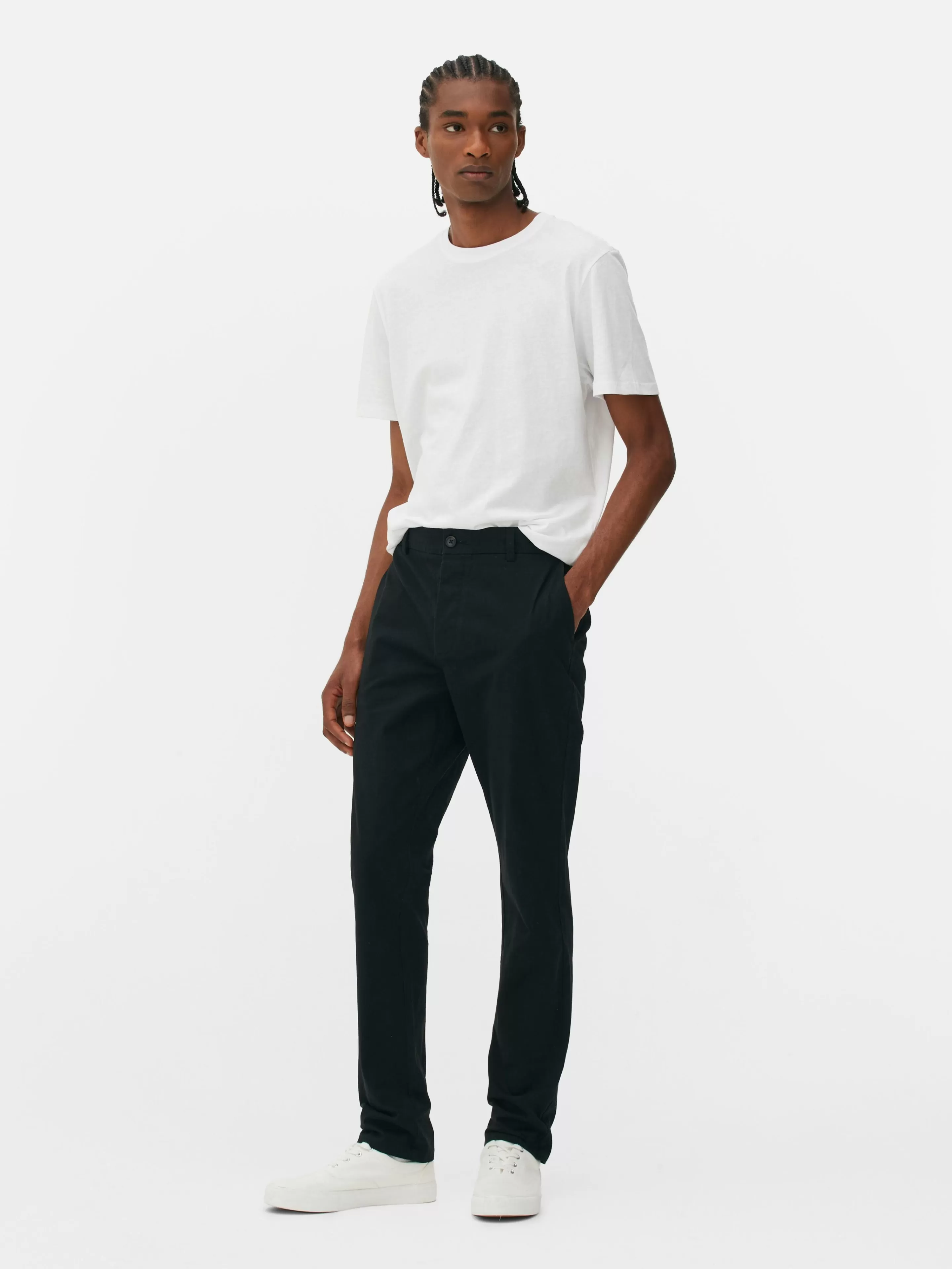 Hombre Primark Pantalón | Pantalones Chinos Elásticos De Corte Entallado