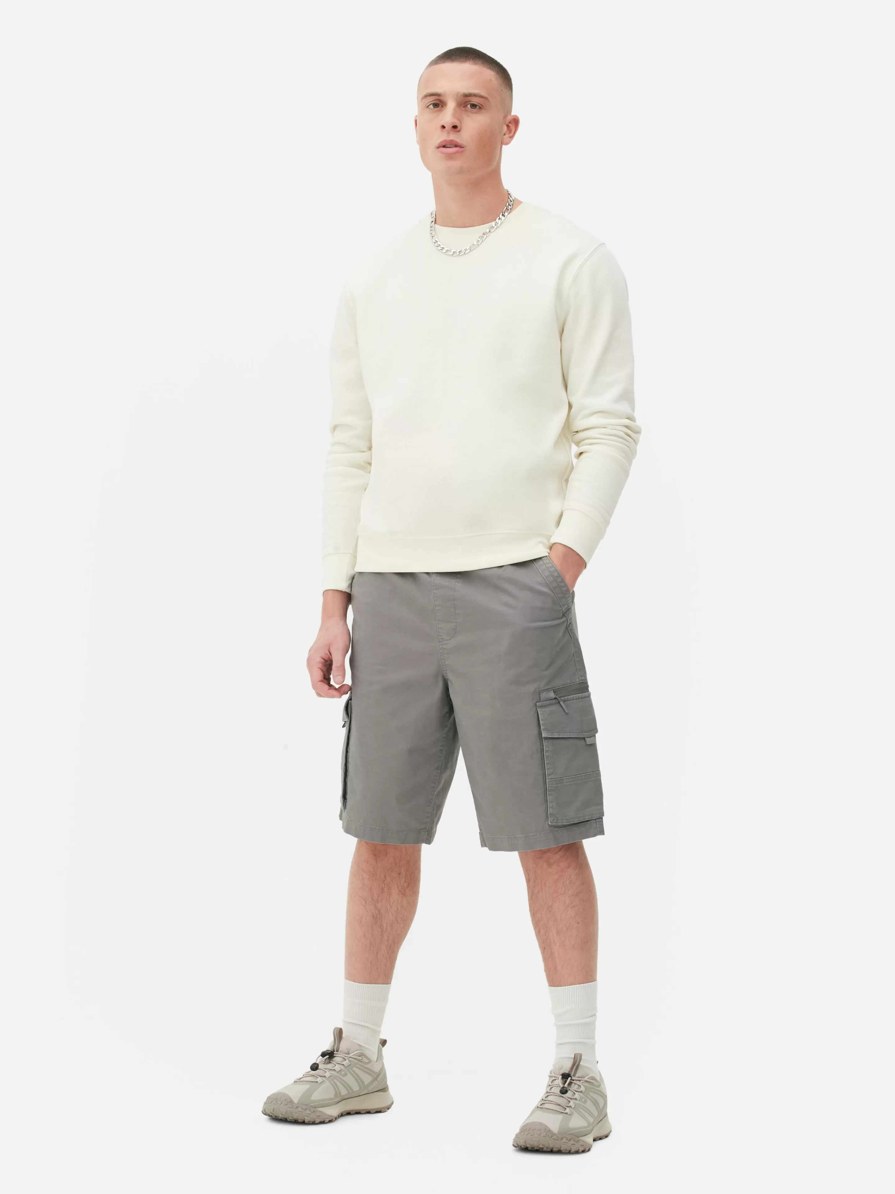 Hombre Primark Pantalones Cortos | Pantalones Cortos Cargo Con Cordón De Ajuste