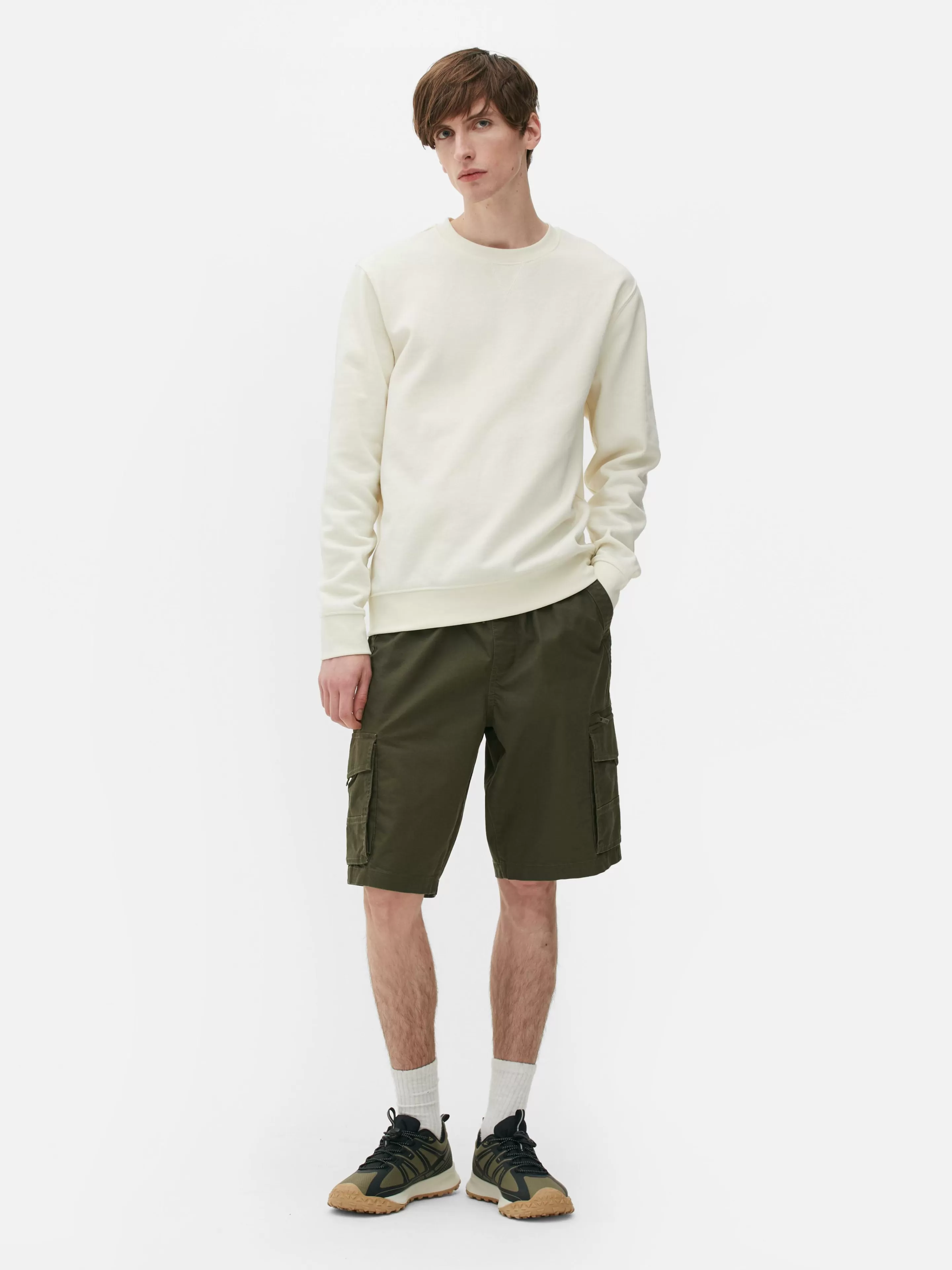 Hombre Primark Pantalones Cortos | Pantalones Cortos Cargo Con Cordón De Ajuste