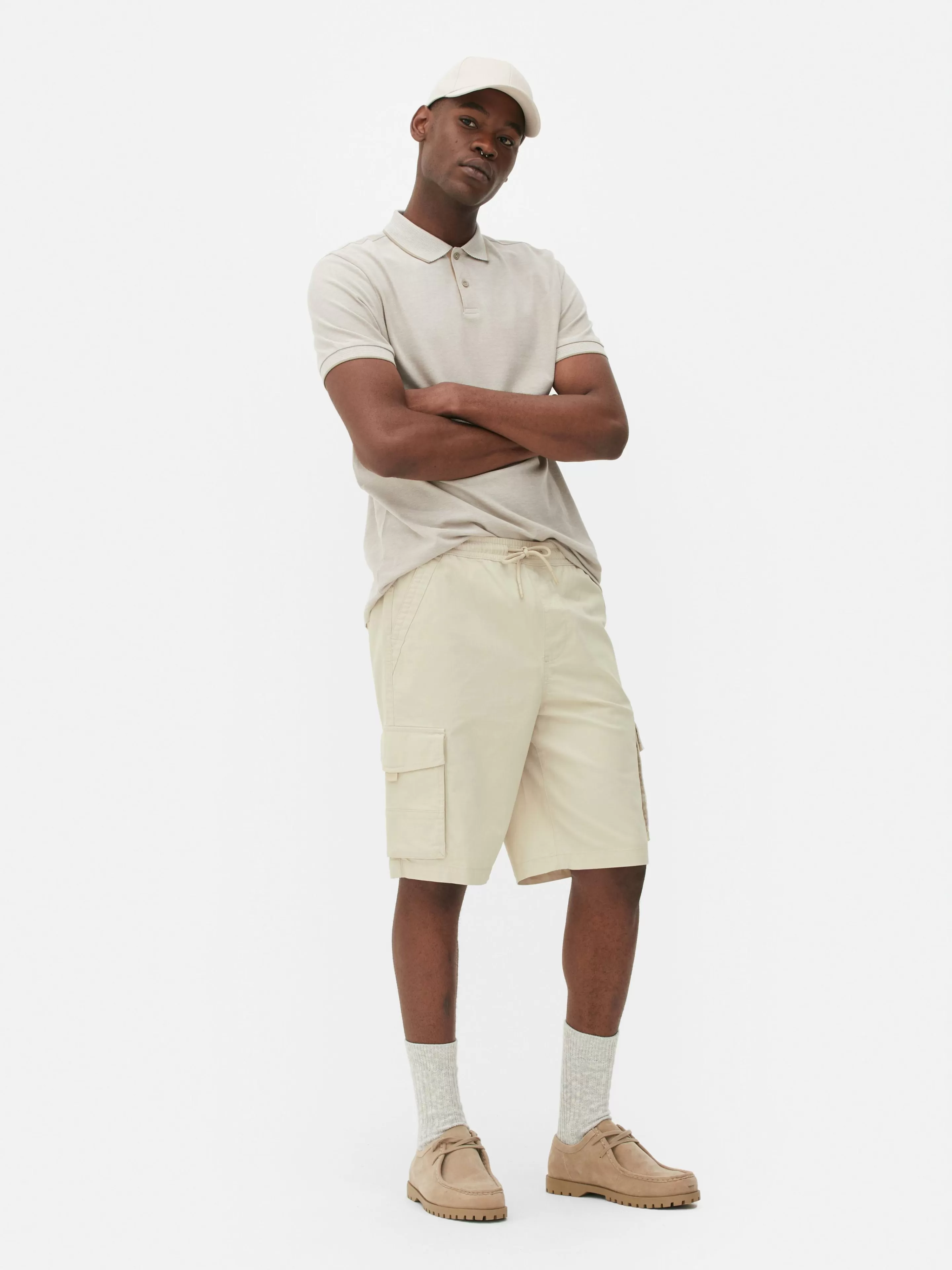 Hombre Primark Pantalones Cortos | Pantalones Cortos Cargo Con Cordón De Ajuste