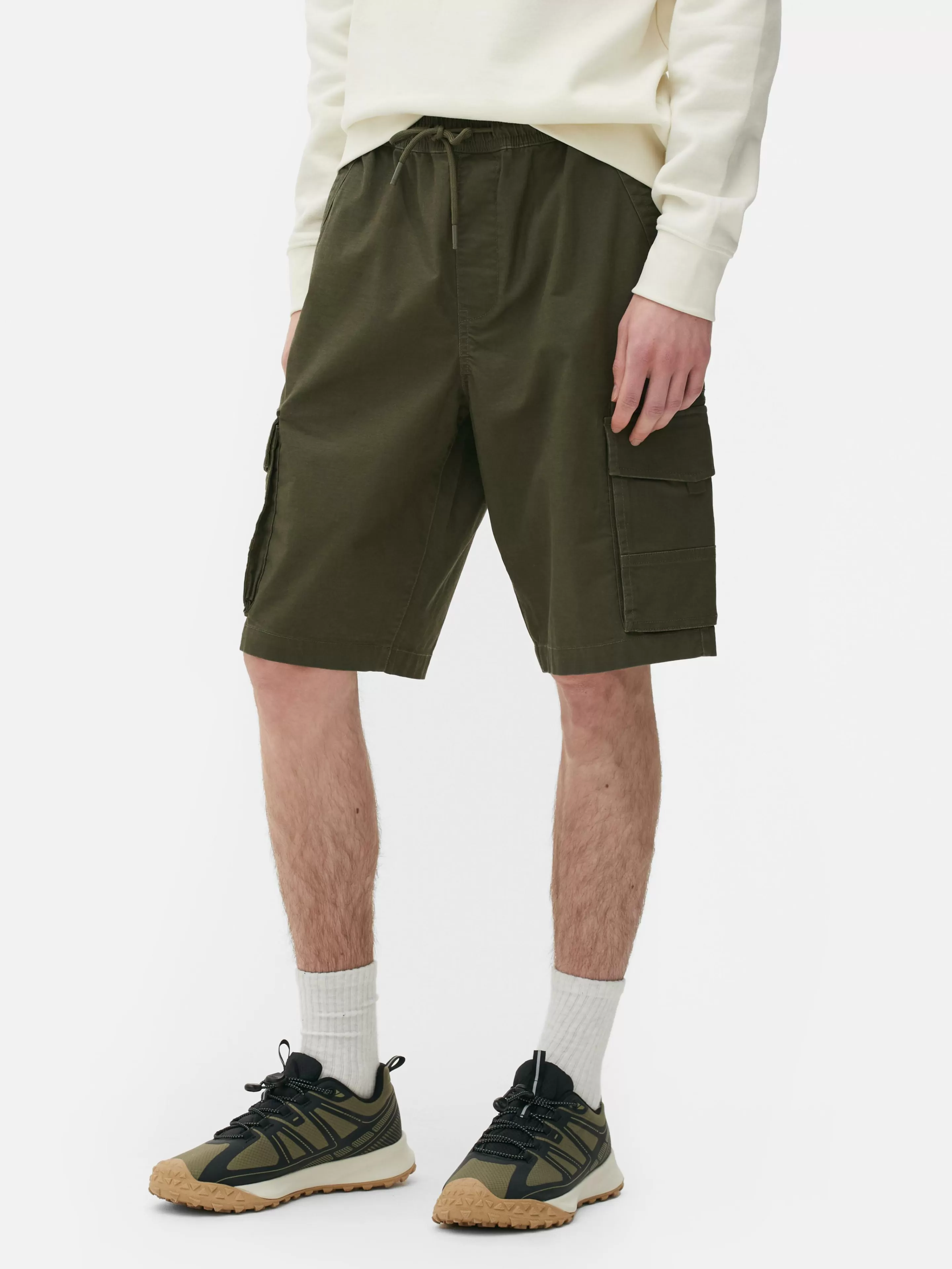Hombre Primark Pantalones Cortos | Pantalones Cortos Cargo Con Cordón De Ajuste