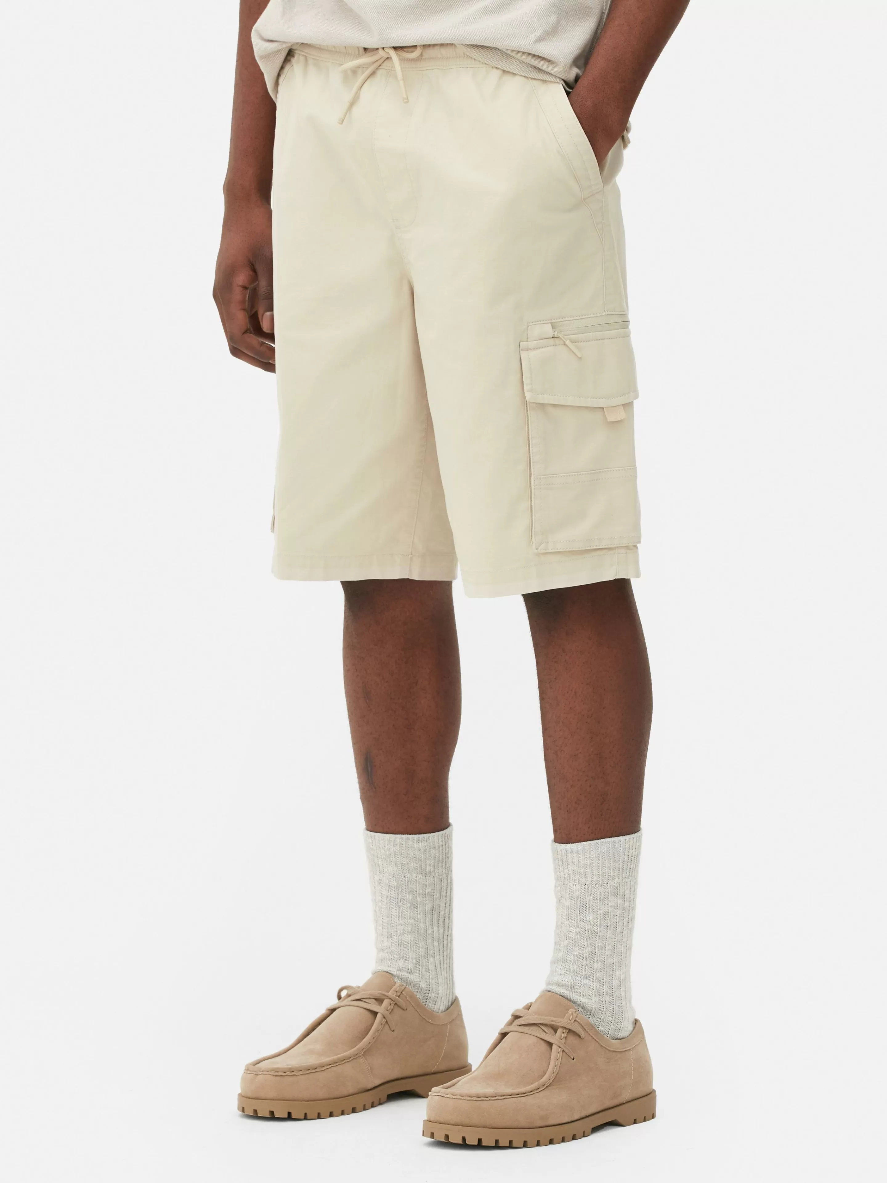 Hombre Primark Pantalones Cortos | Pantalones Cortos Cargo Con Cordón De Ajuste