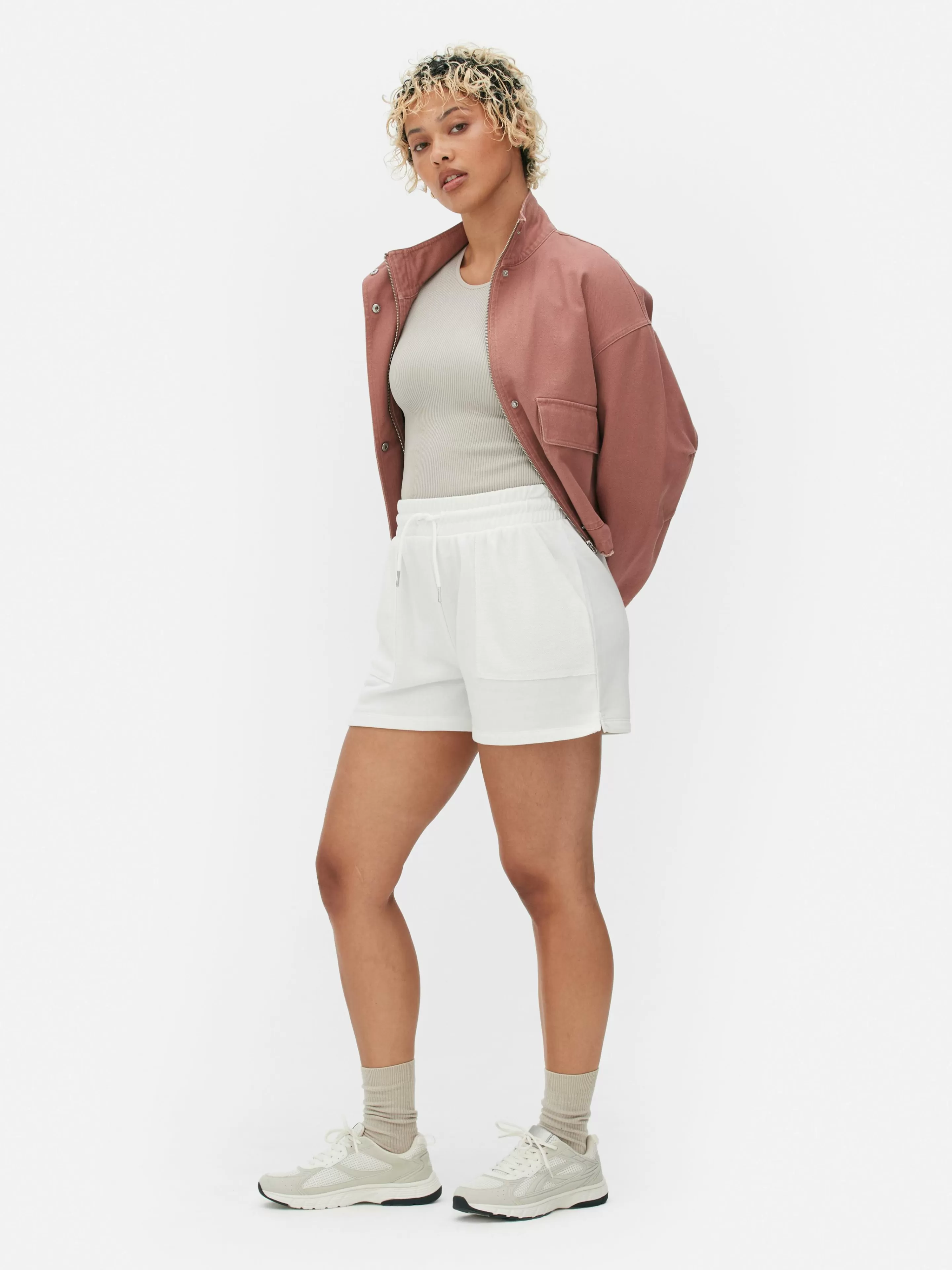 Mujer Primark Pantalones Cortos | Pantalones Cortos Con Cordón Y Bolsillo De Stitch
