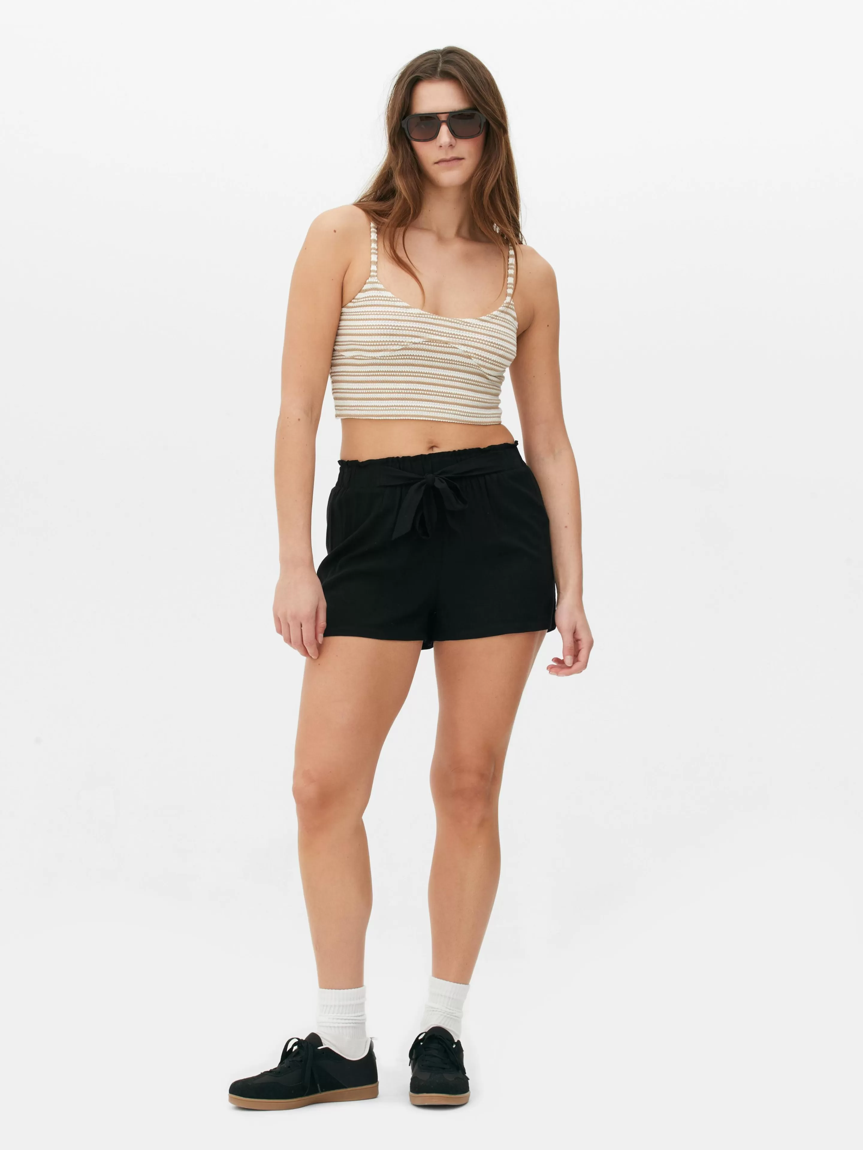 Mujer Primark Pantalones Cortos | Pantalones Cortos De Corte Holgado Con Cordón